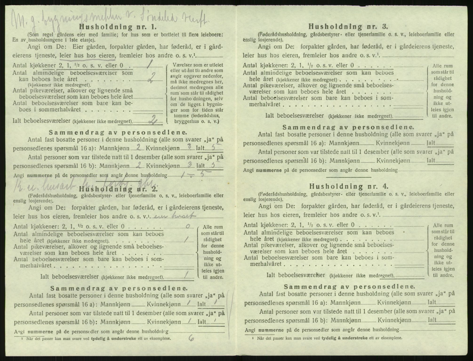 SAK, 1920 census for Søndeled, 1920, p. 888