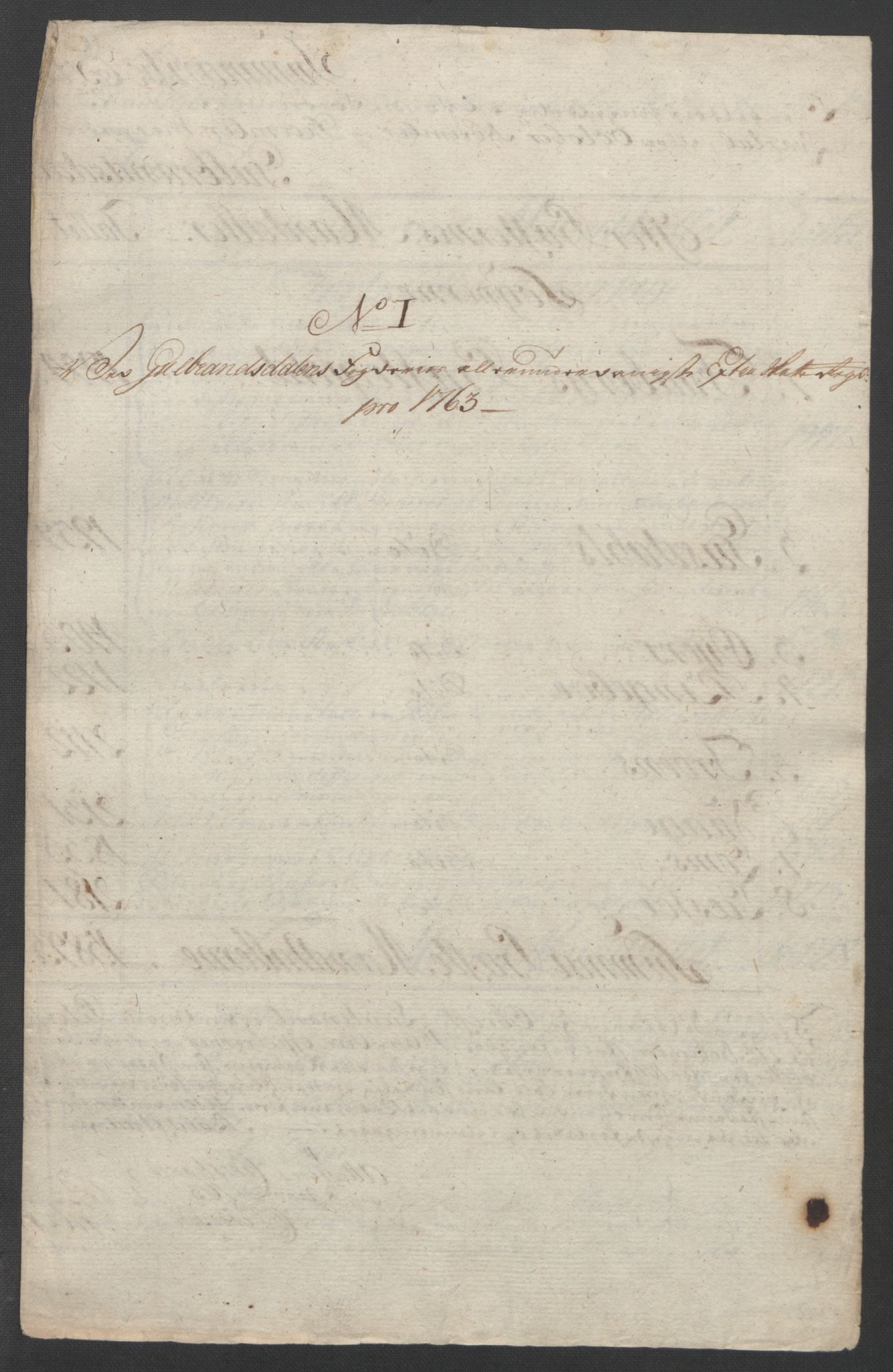 Rentekammeret inntil 1814, Reviderte regnskaper, Fogderegnskap, AV/RA-EA-4092/R17/L1266: Ekstraskatten Gudbrandsdal, 1762-1766, p. 85