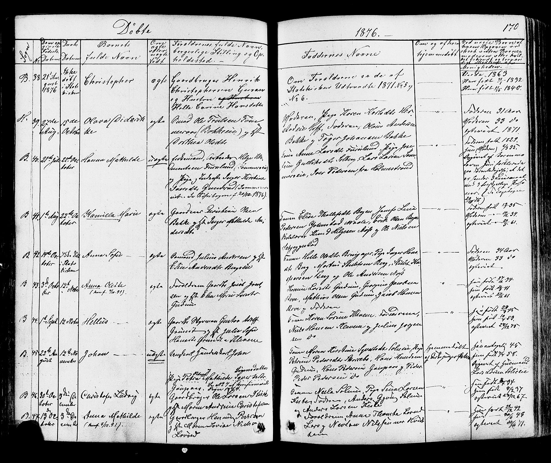 Botne kirkebøker, AV/SAKO-A-340/F/Fa/L0006: Parish register (official) no. I 6, 1836-1877, p. 170