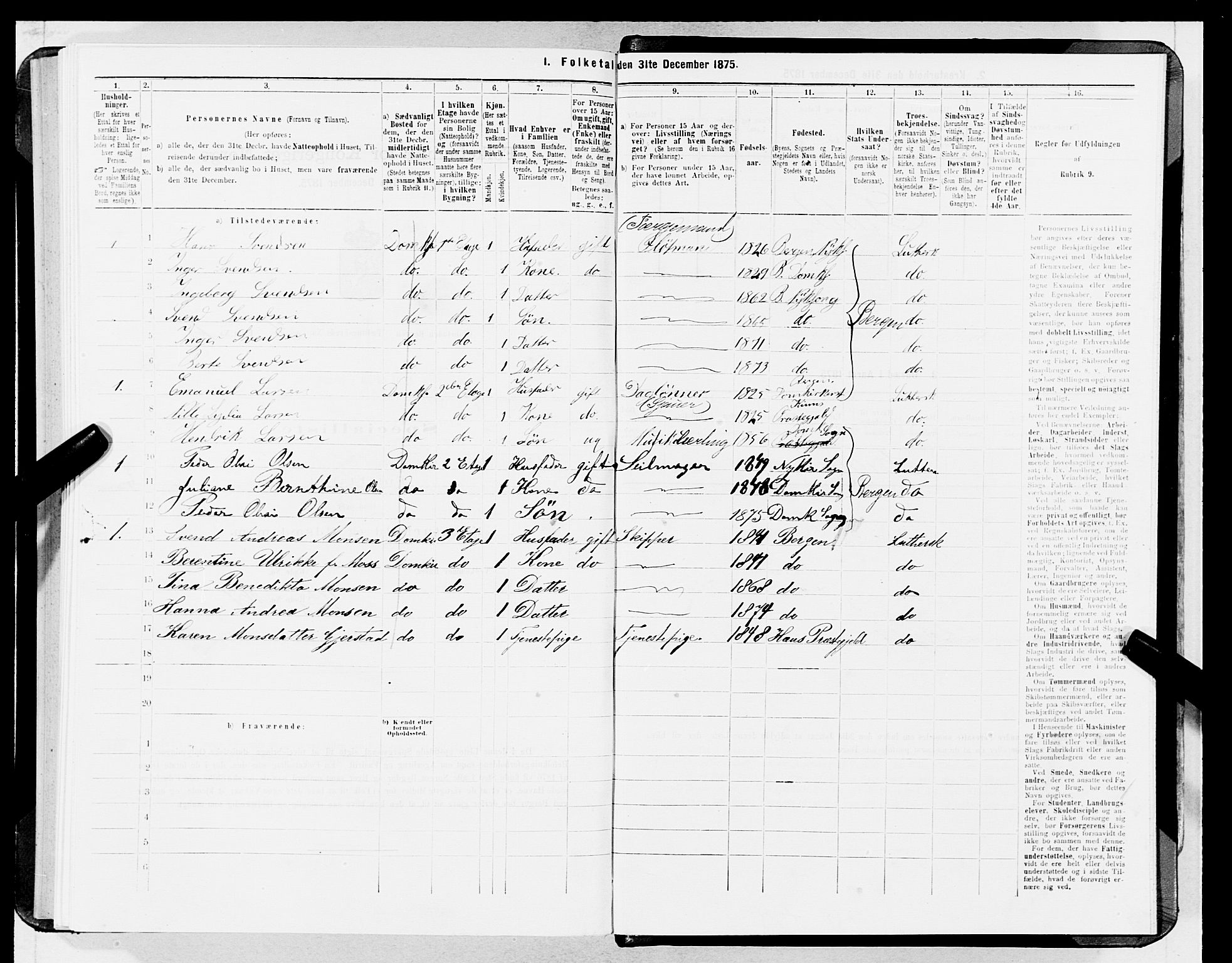 SAB, 1875 census for 1301 Bergen, 1875, p. 1870