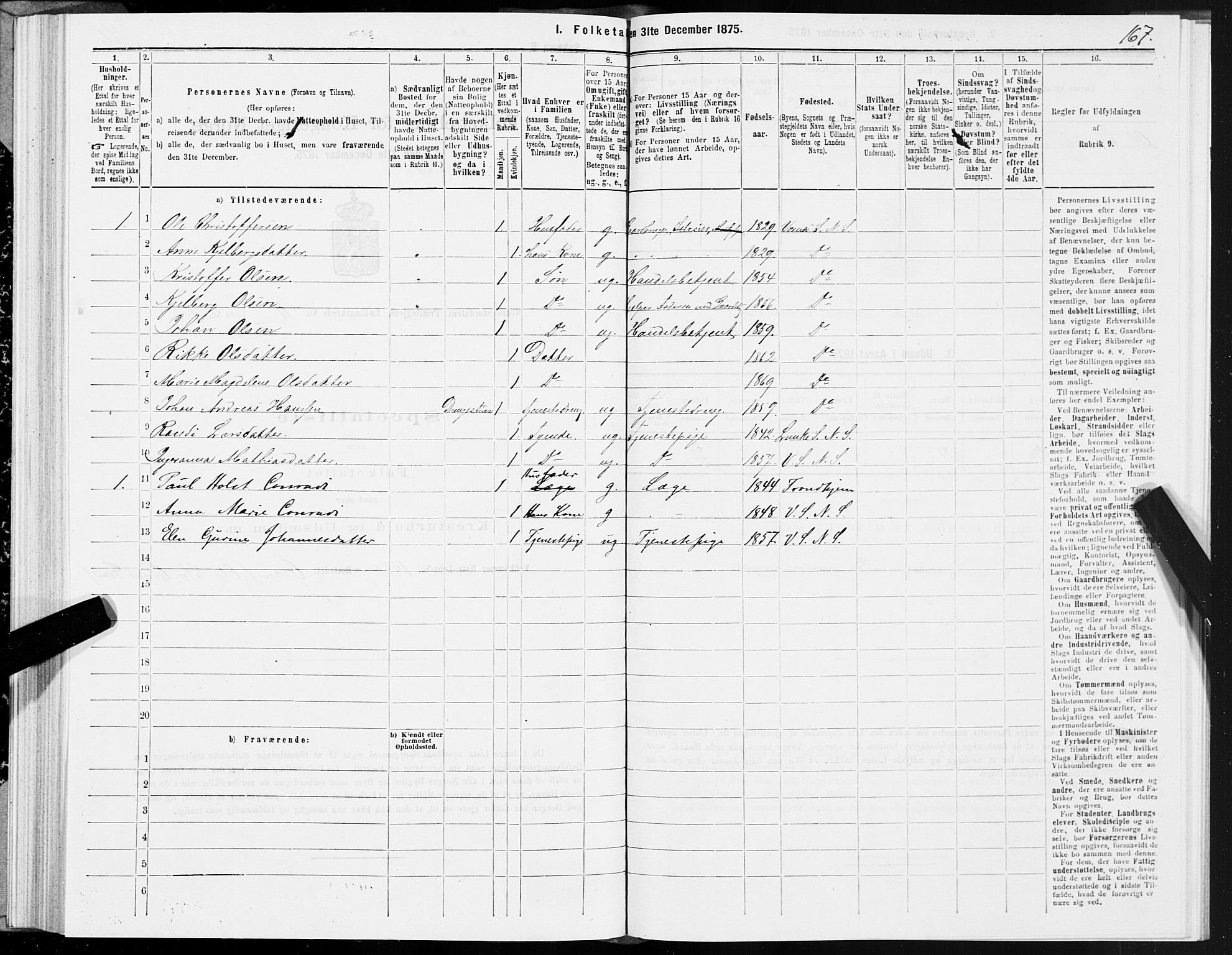 SAT, 1875 census for 1714P Nedre Stjørdal, 1875, p. 5167