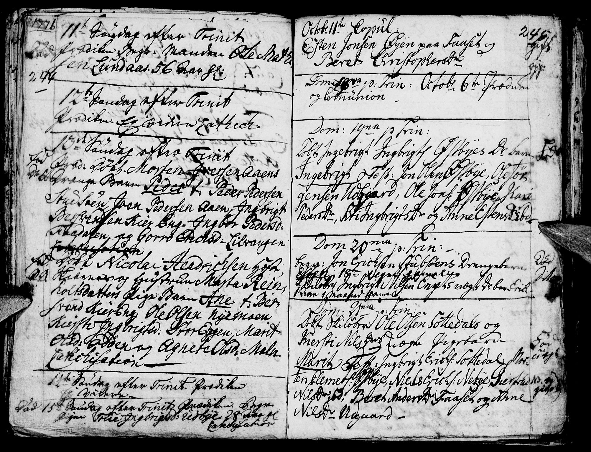 Tynset prestekontor, SAH/PREST-058/H/Ha/Haa/L0006: Parish register (official) no. 6, 1763-1779, p. 244-245