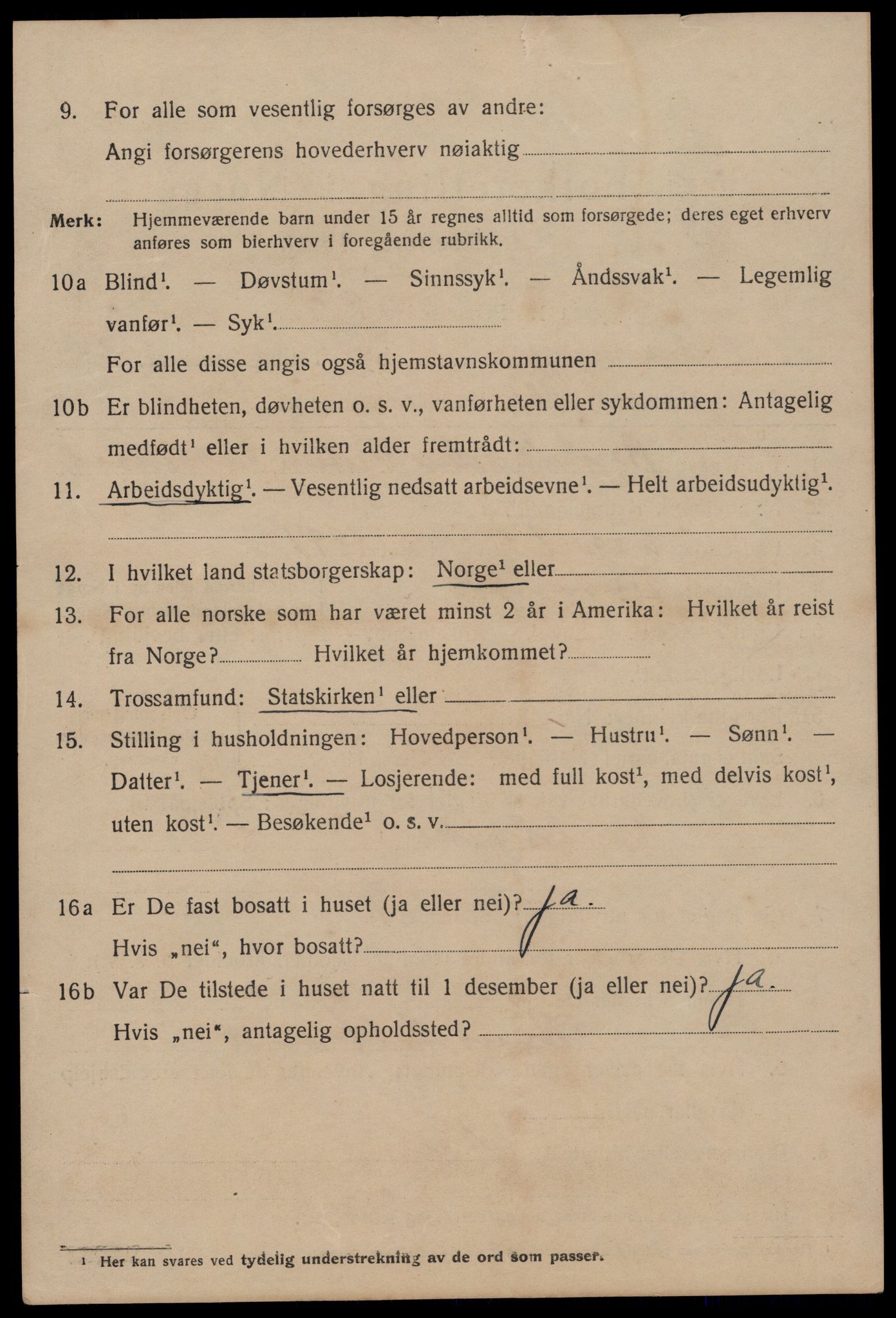 SAST, 1920 census for Stavanger, 1920, p. 61419