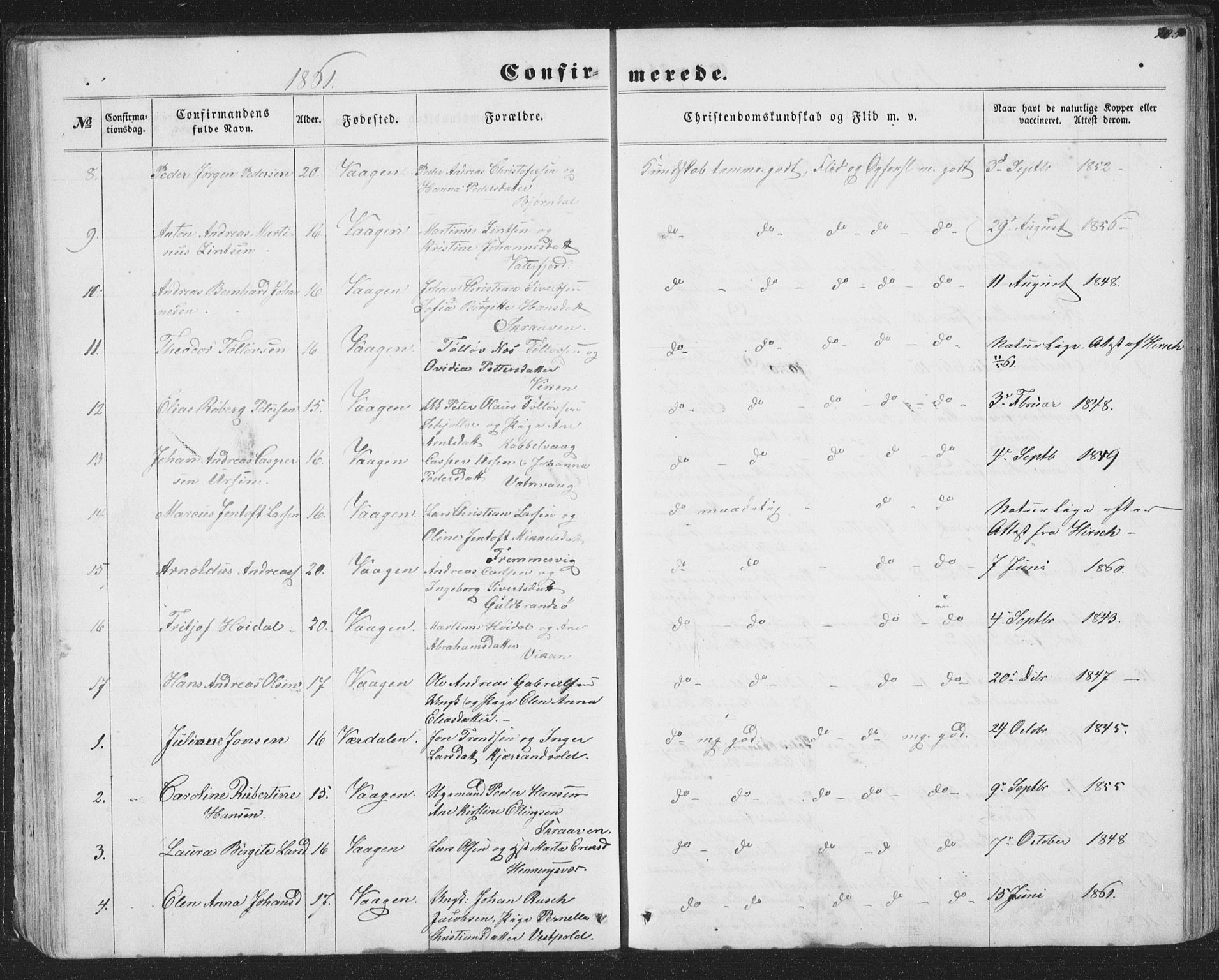 Ministerialprotokoller, klokkerbøker og fødselsregistre - Nordland, AV/SAT-A-1459/874/L1073: Parish register (copy) no. 874C02, 1860-1870, p. 105