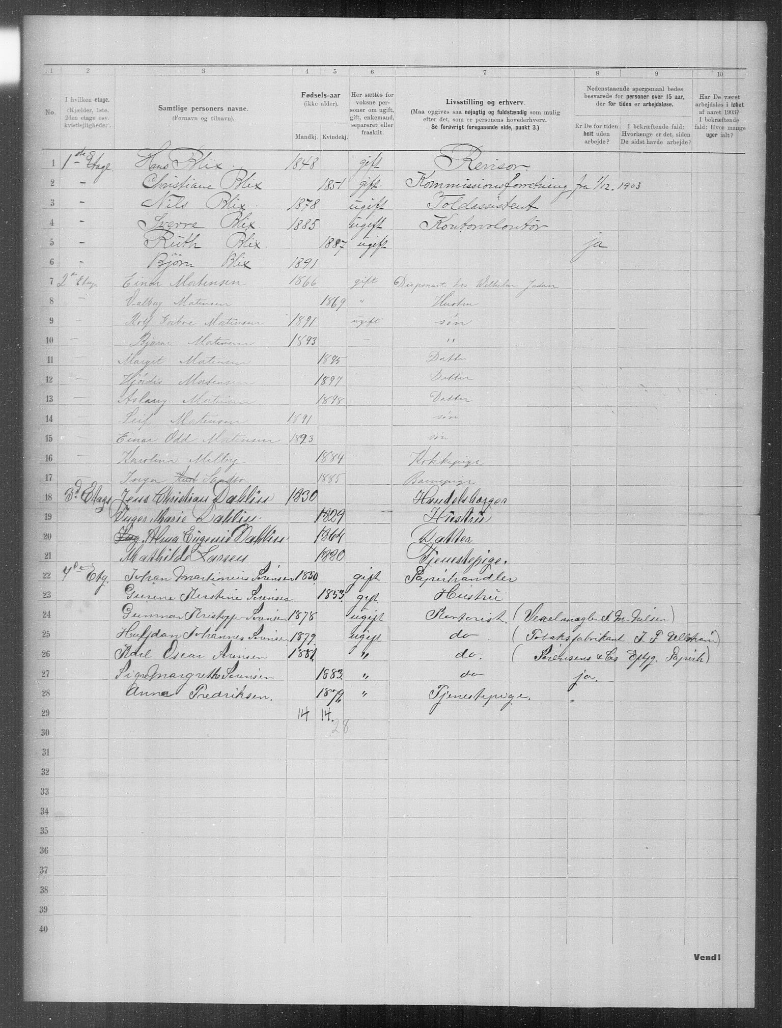 OBA, Municipal Census 1903 for Kristiania, 1903, p. 11271