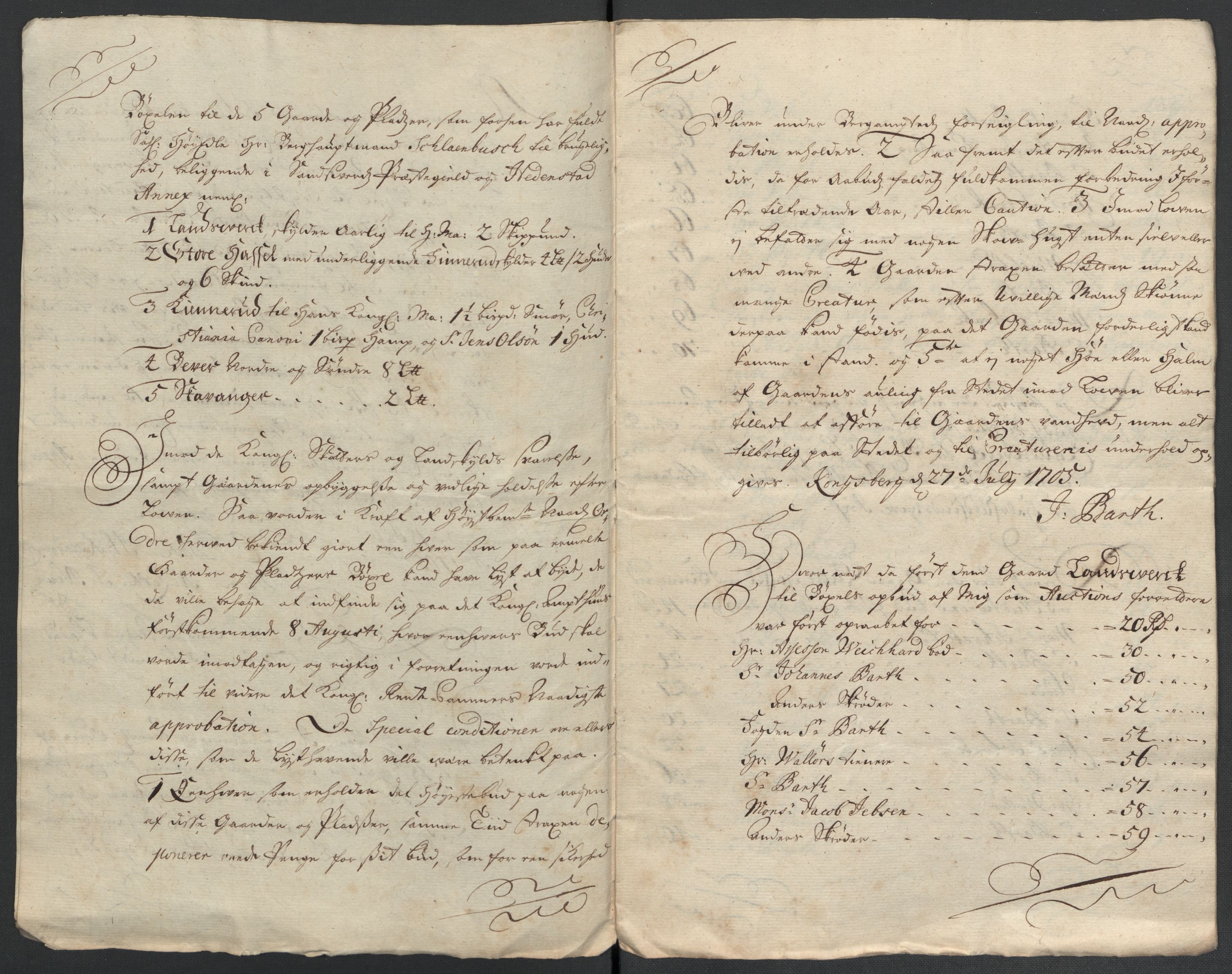 Rentekammeret inntil 1814, Reviderte regnskaper, Fogderegnskap, AV/RA-EA-4092/R24/L1583: Fogderegnskap Numedal og Sandsvær, 1705-1706, p. 38