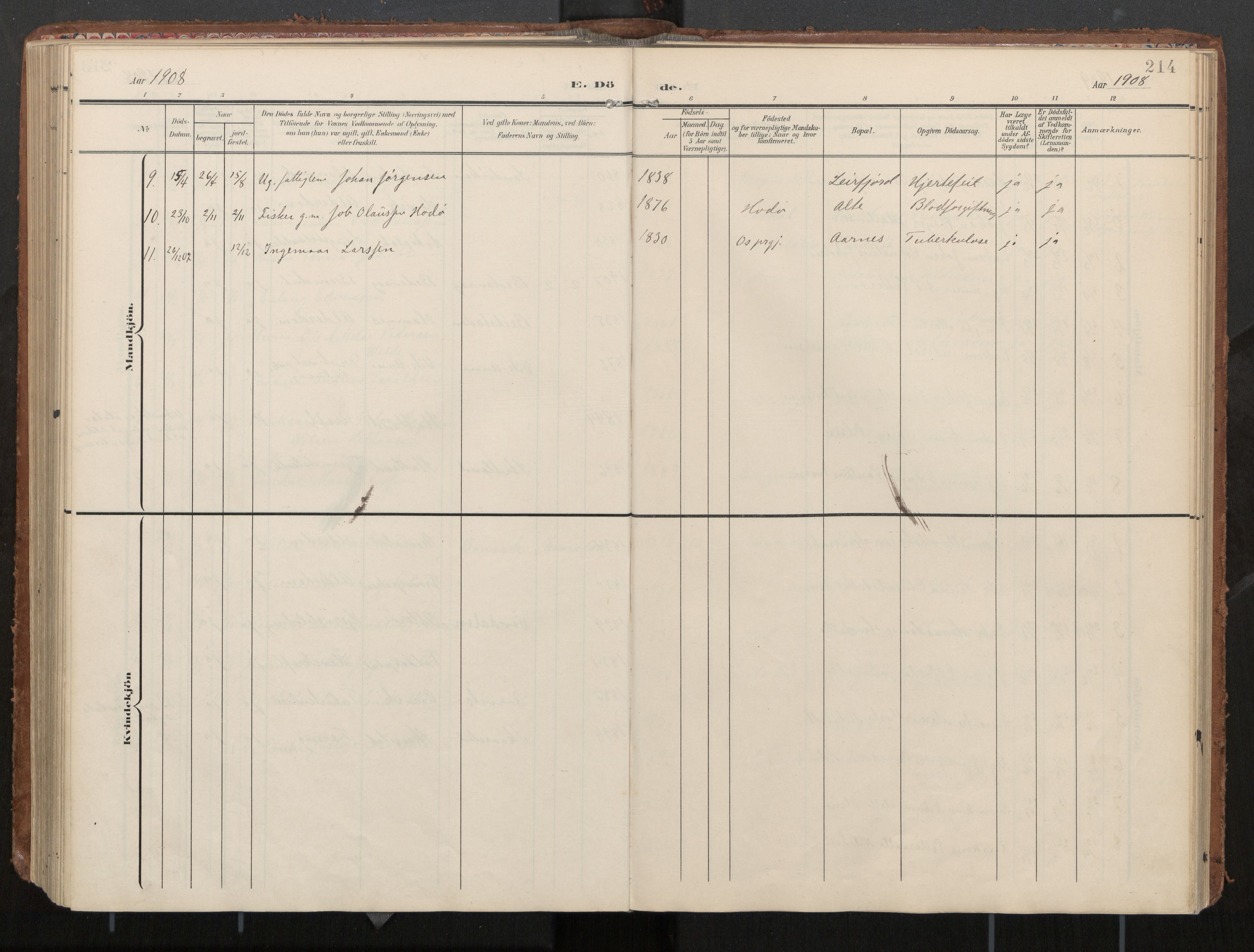 Ministerialprotokoller, klokkerbøker og fødselsregistre - Nord-Trøndelag, AV/SAT-A-1458/774/L0629: Parish register (official), 1904-1926, p. 214