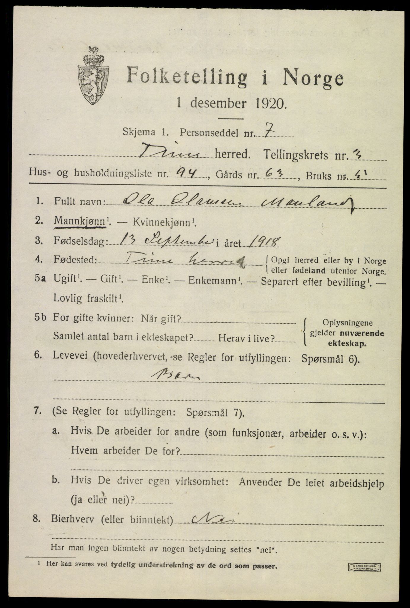 SAST, 1920 census for Time, 1920, p. 5021