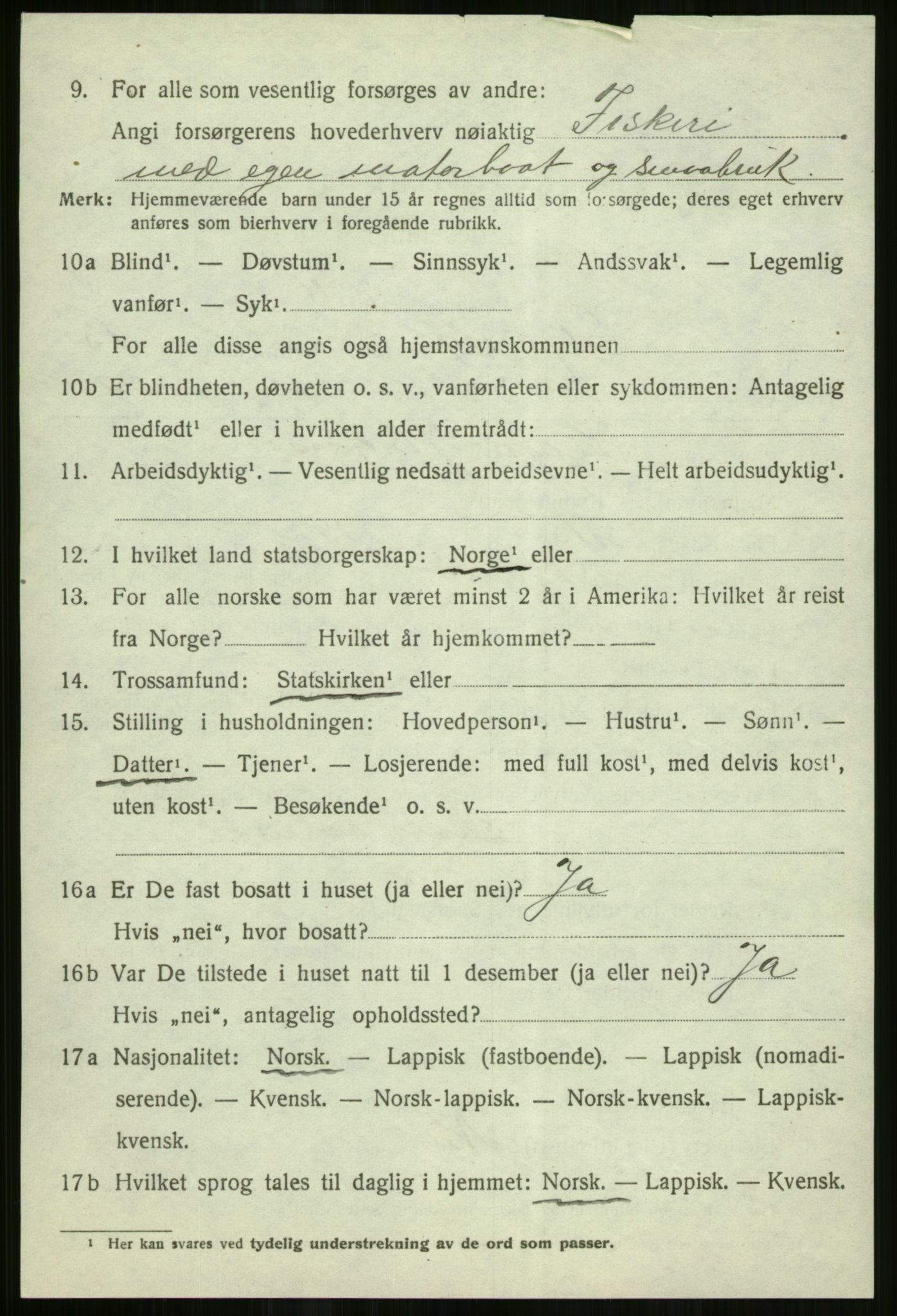 SATØ, 1920 census for Skjervøy, 1920, p. 6722