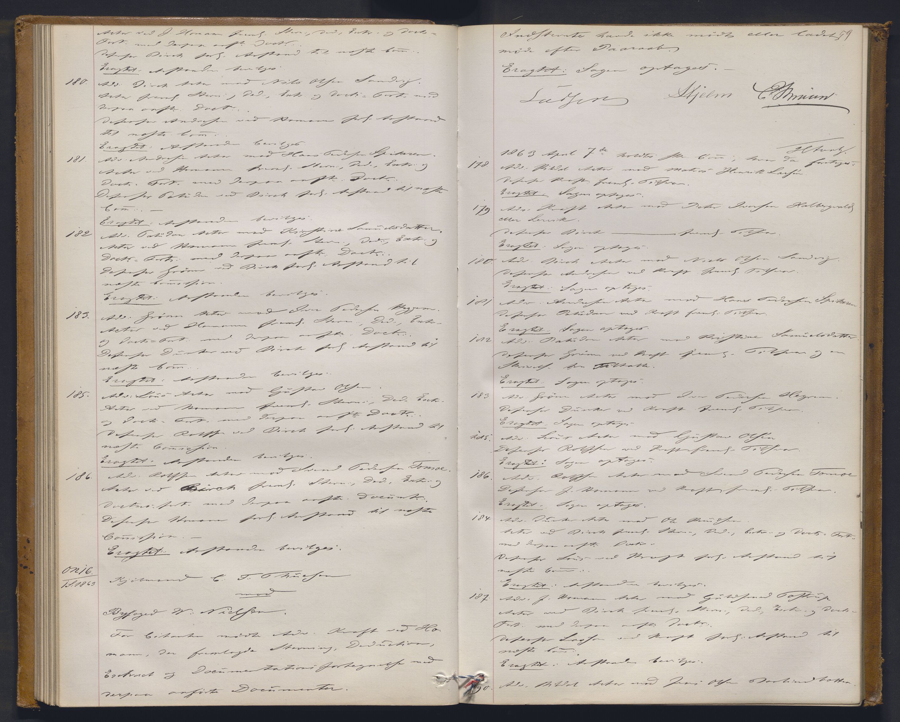 Høyesterett, AV/RA-S-1002/E/Ef/L0011: Protokoll over saker som gikk til skriftlig behandling, 1861-1867, p. 58b-59a