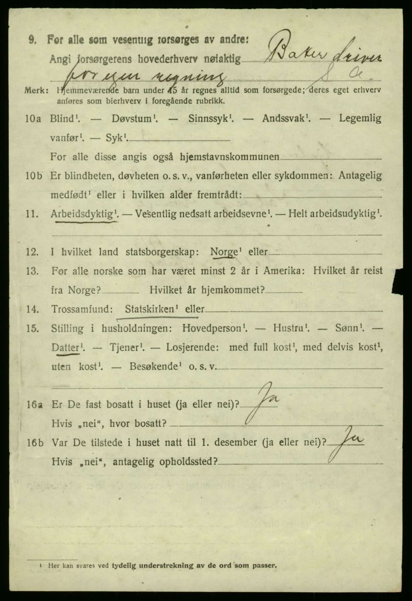 SAB, 1920 census for Hjelme, 1920, p. 1077