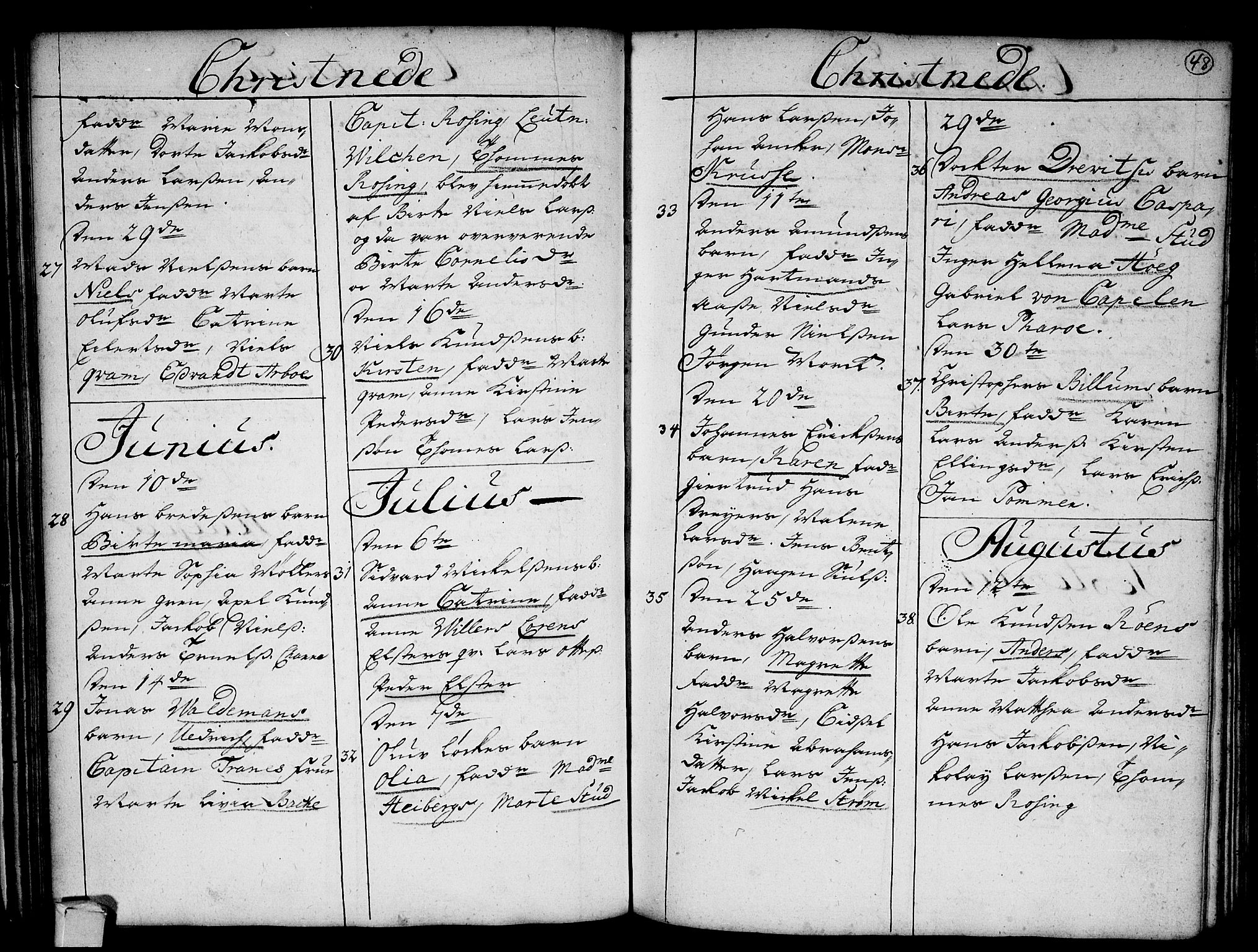 Strømsø kirkebøker, SAKO/A-246/F/Fa/L0003: Parish register (official) no. I 3, 1727-1731, p. 48