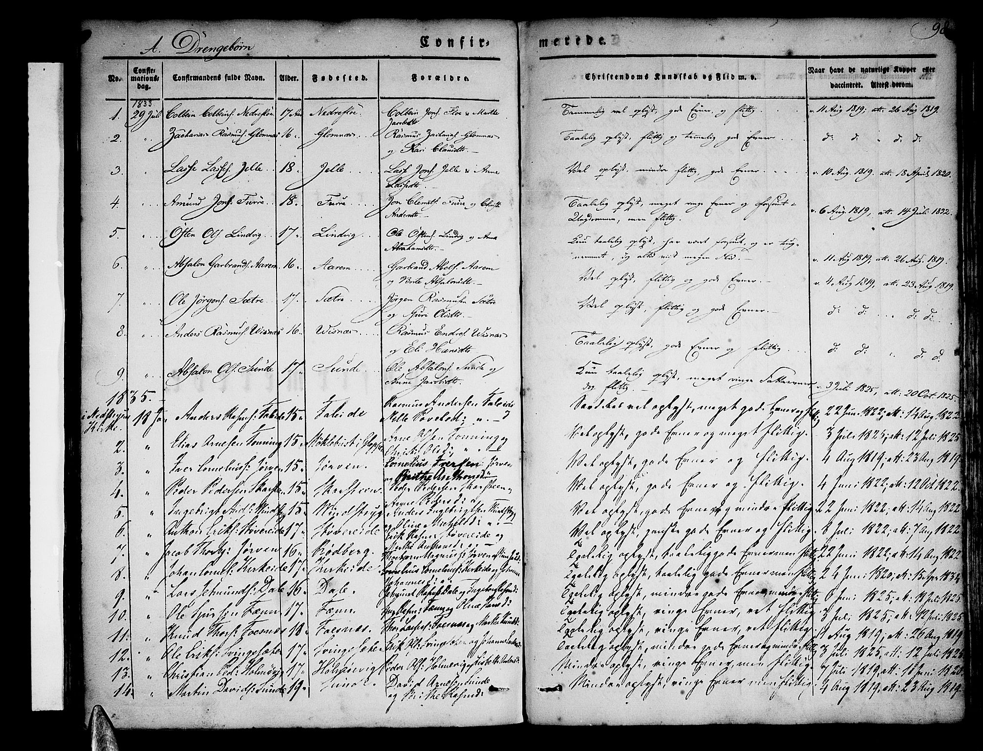 Stryn Sokneprestembete, AV/SAB-A-82501: Parish register (official) no. A 1, 1832-1845, p. 98