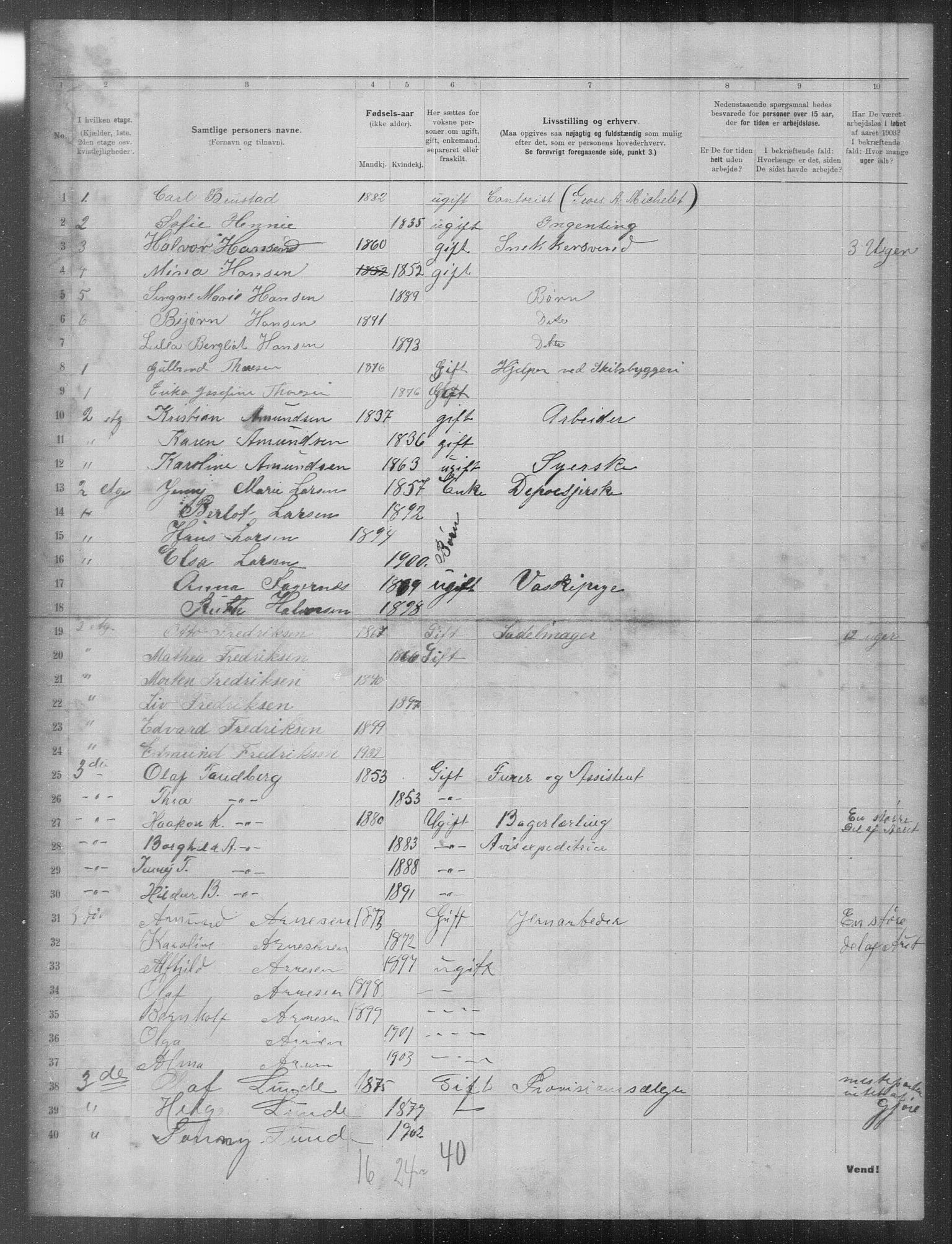 OBA, Municipal Census 1903 for Kristiania, 1903, p. 9871