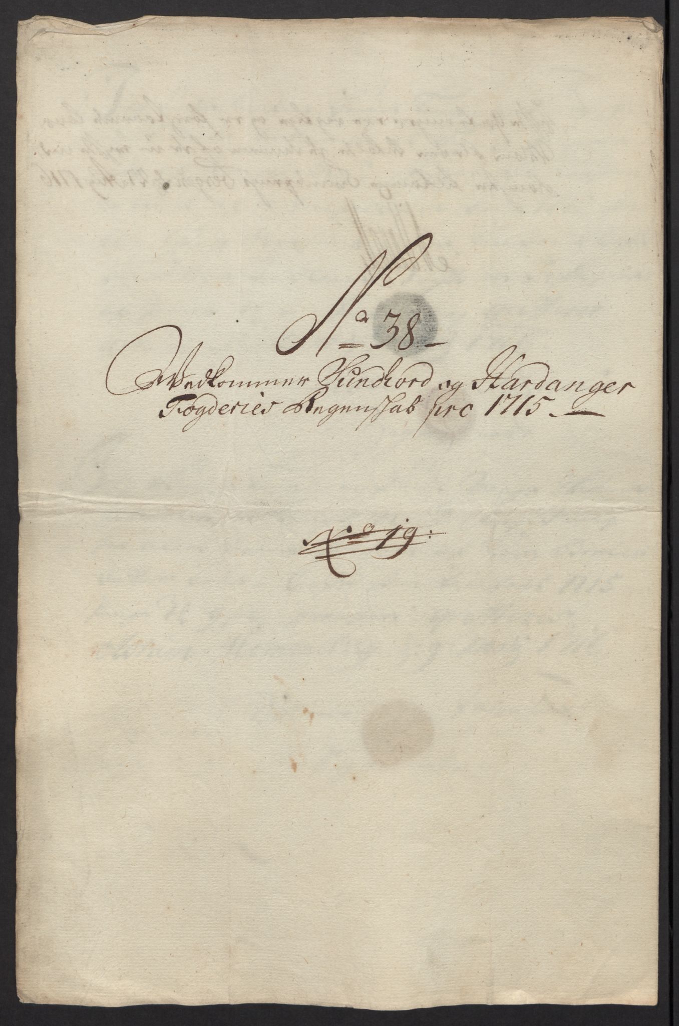 Rentekammeret inntil 1814, Reviderte regnskaper, Fogderegnskap, AV/RA-EA-4092/R48/L2991: Fogderegnskap Sunnhordland og Hardanger, 1715, p. 241