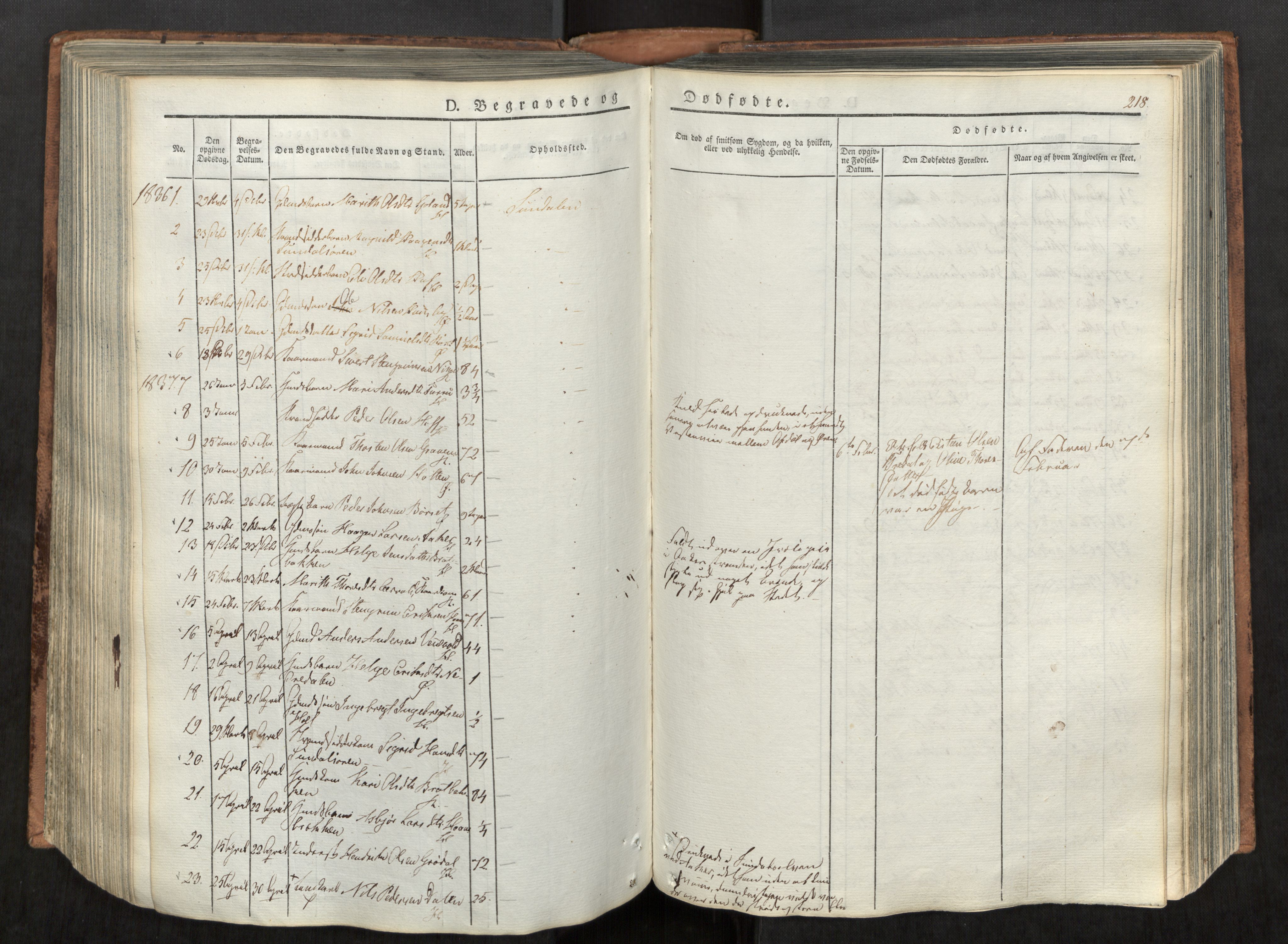 Ministerialprotokoller, klokkerbøker og fødselsregistre - Møre og Romsdal, SAT/A-1454/590/L1012: Parish register (official) no. 590A04, 1832-1846, p. 218