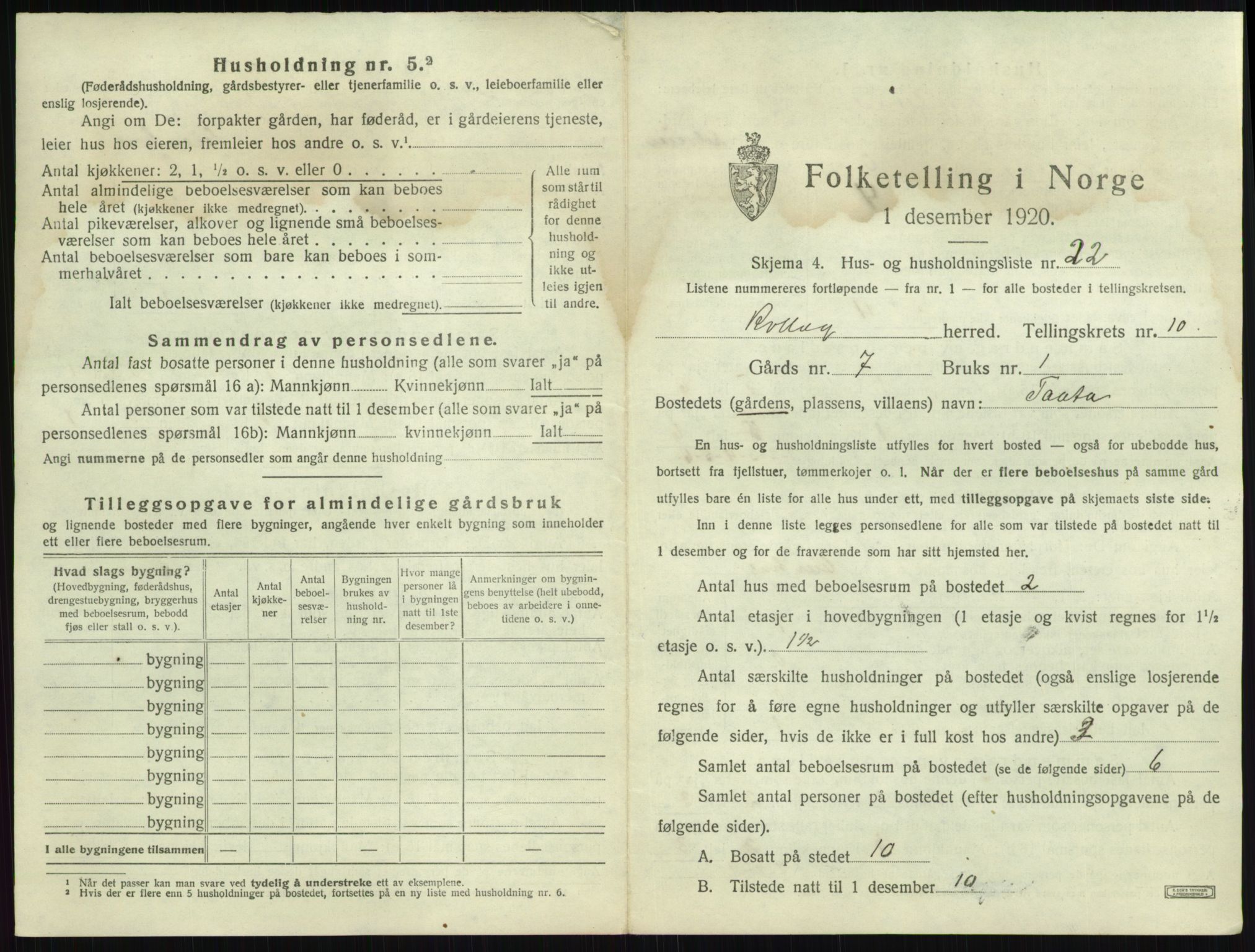 SAKO, 1920 census for Rollag, 1920, p. 562