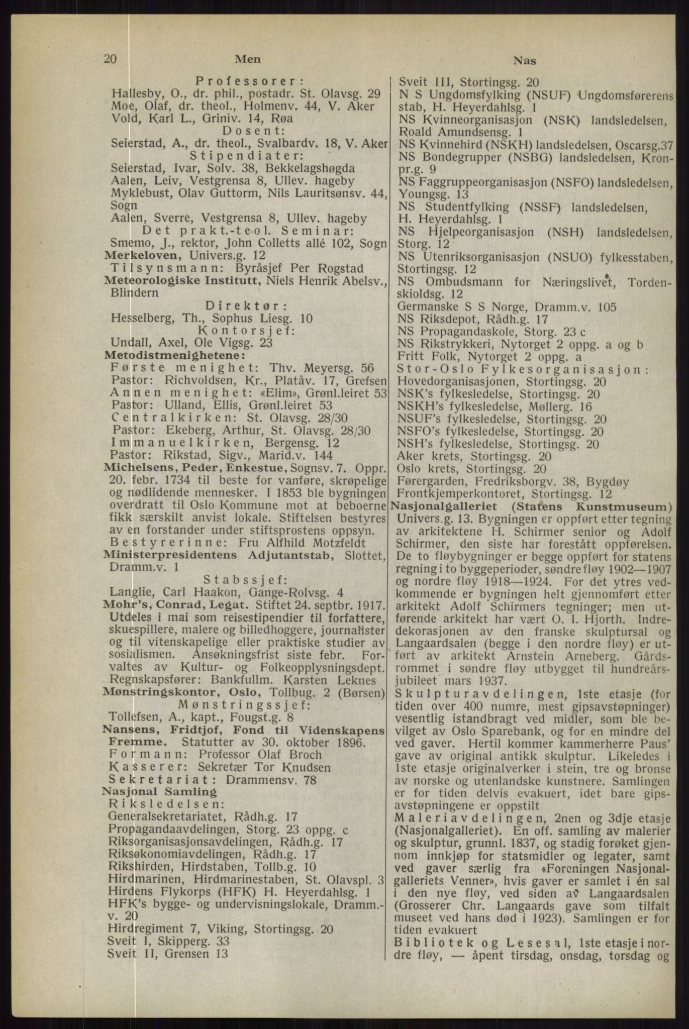 Kristiania/Oslo adressebok, PUBL/-, 1944, p. 20