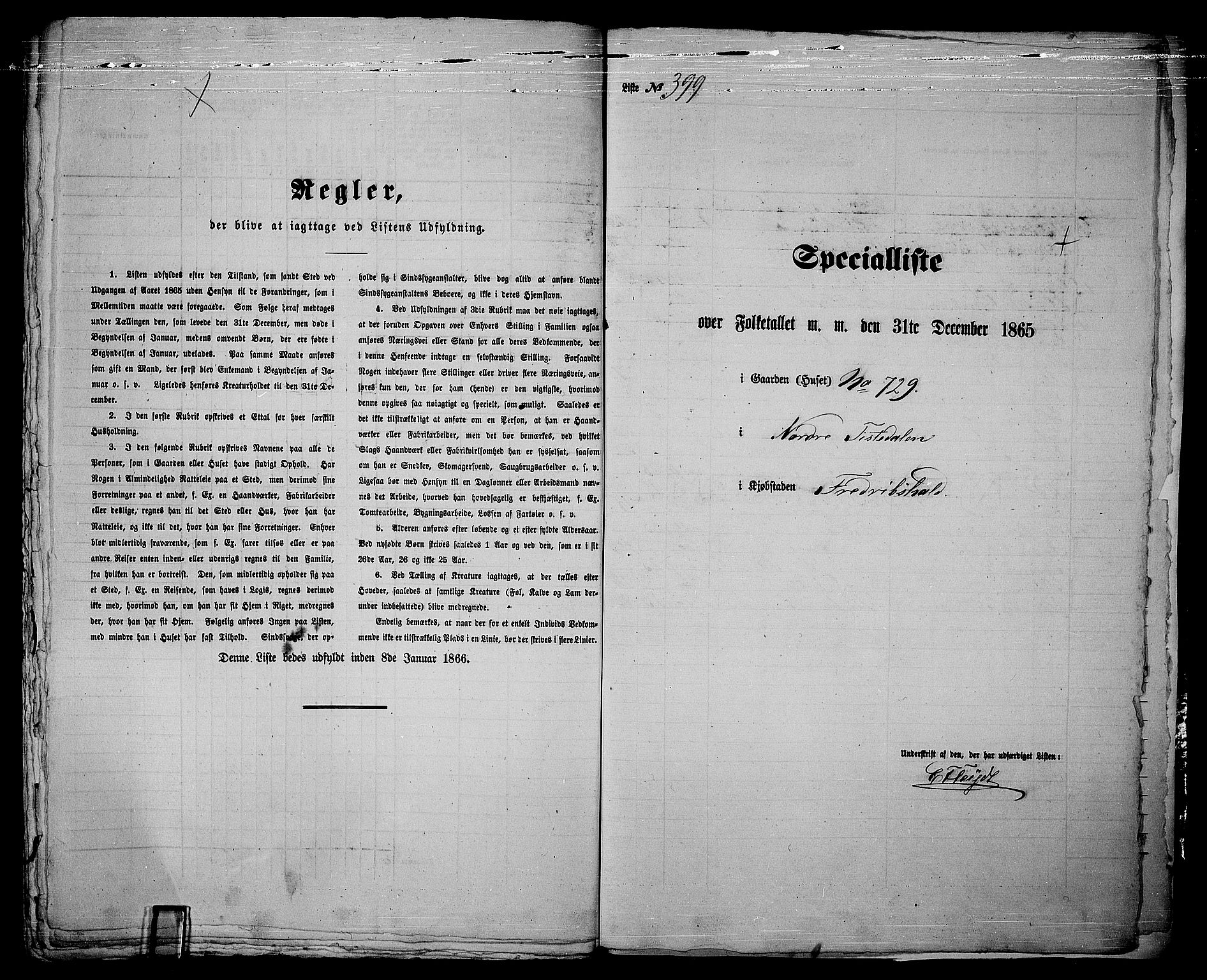 RA, 1865 census for Fredrikshald, 1865, p. 797