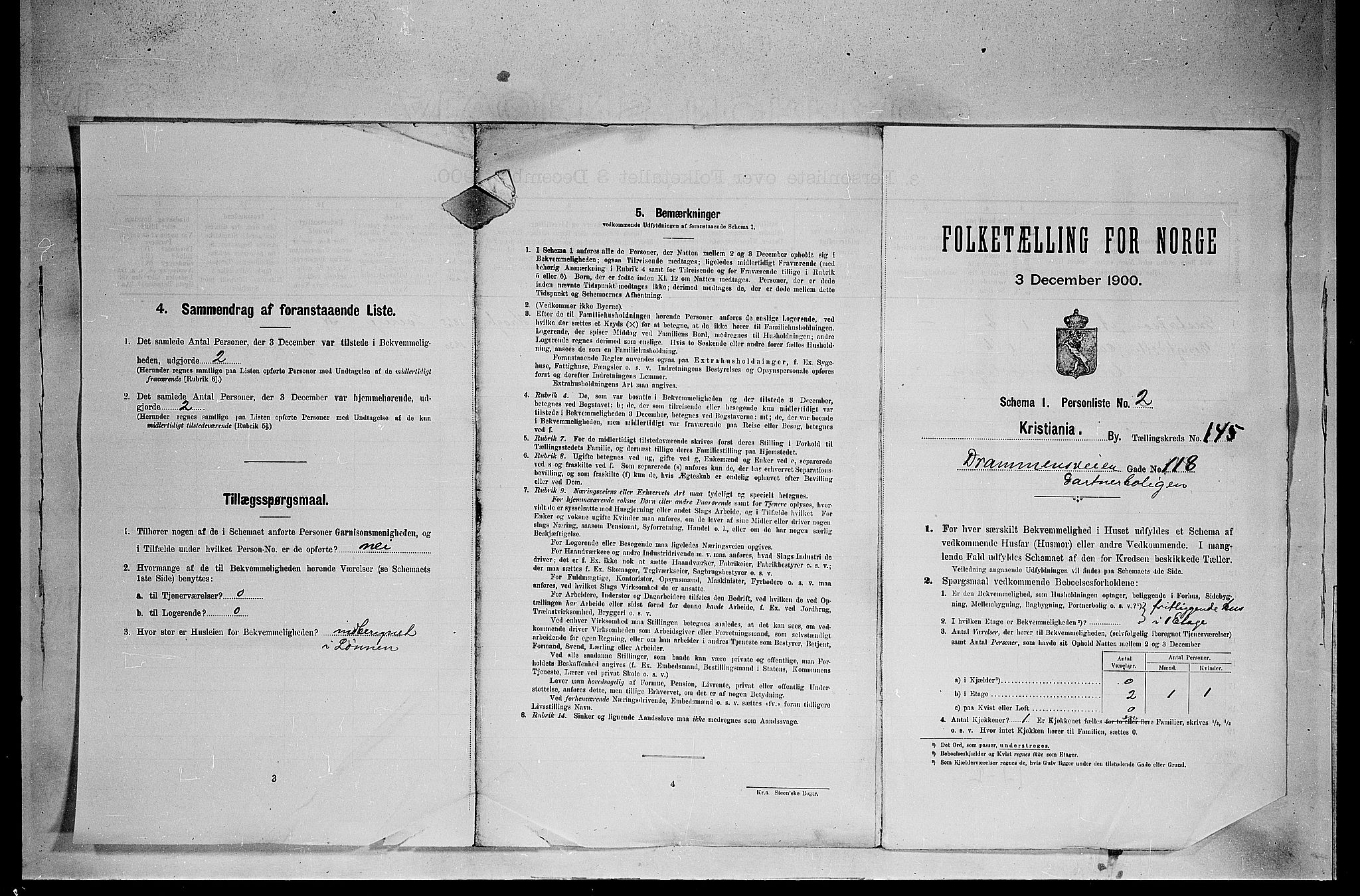 SAO, 1900 census for Kristiania, 1900, p. 17127