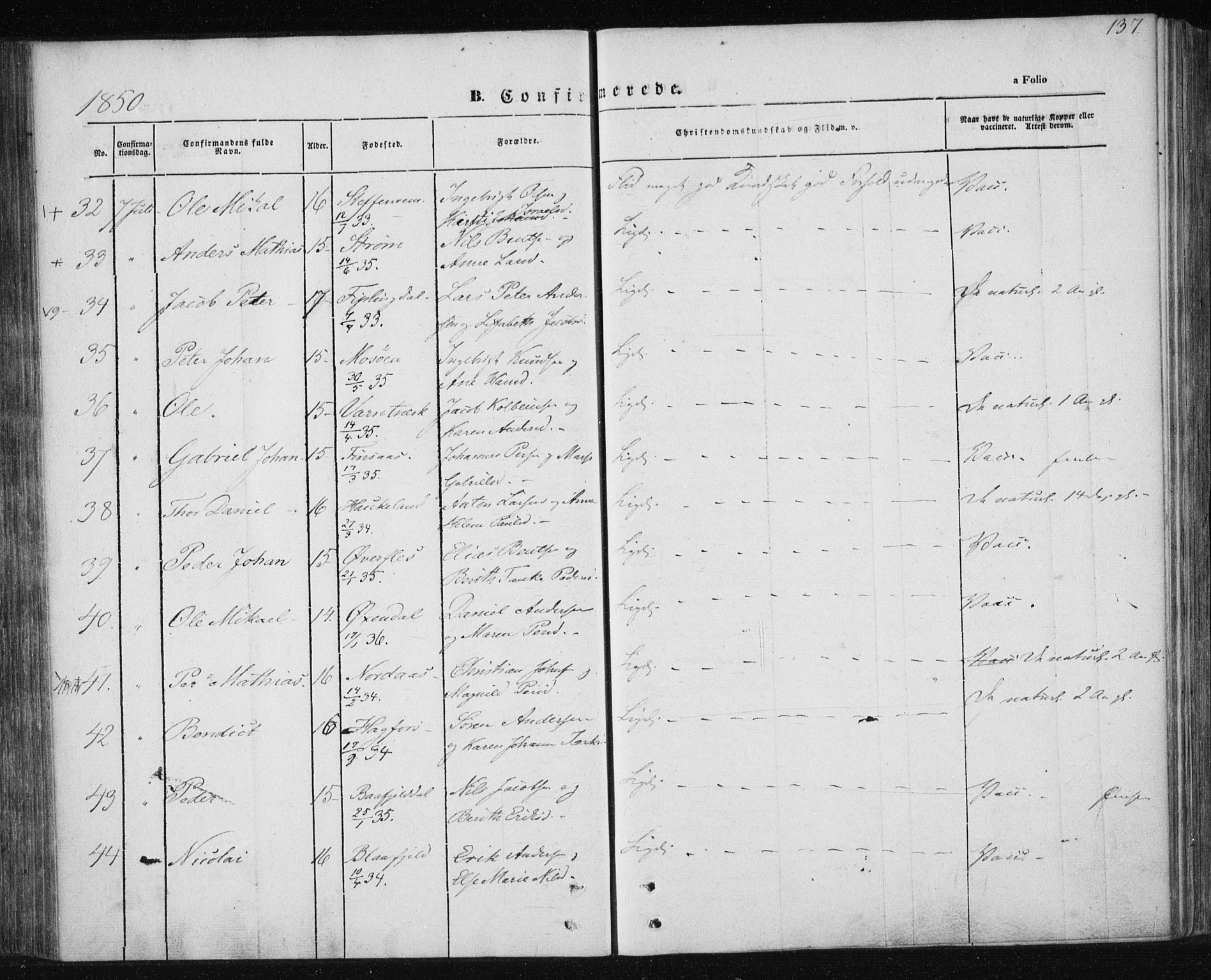 Ministerialprotokoller, klokkerbøker og fødselsregistre - Nordland, AV/SAT-A-1459/820/L0291: Parish register (official) no. 820A12, 1846-1854, p. 137