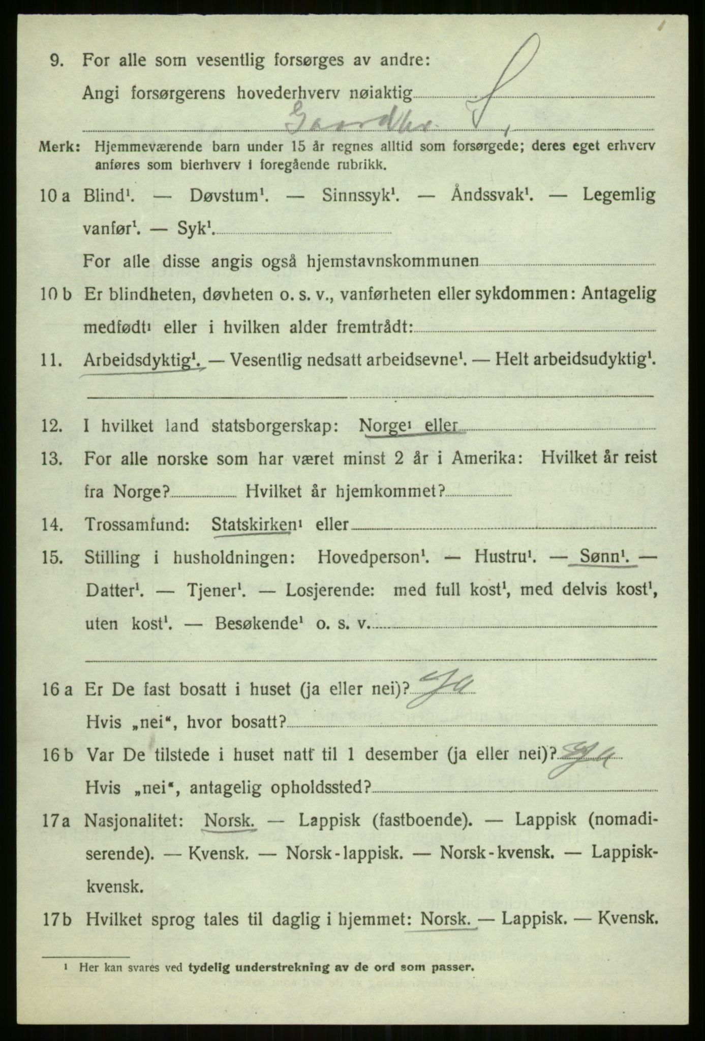 SATØ, 1920 census for Tromsøysund, 1920, p. 4931