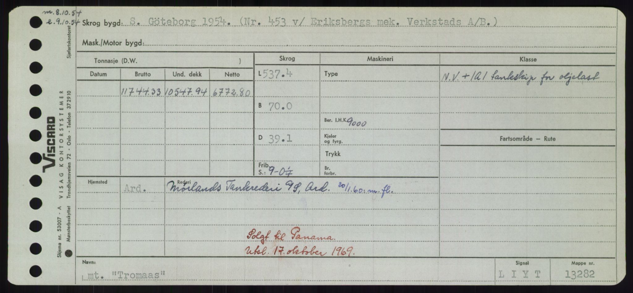 Sjøfartsdirektoratet med forløpere, Skipsmålingen, RA/S-1627/H/Hd/L0039: Fartøy, Ti-Tø, p. 661