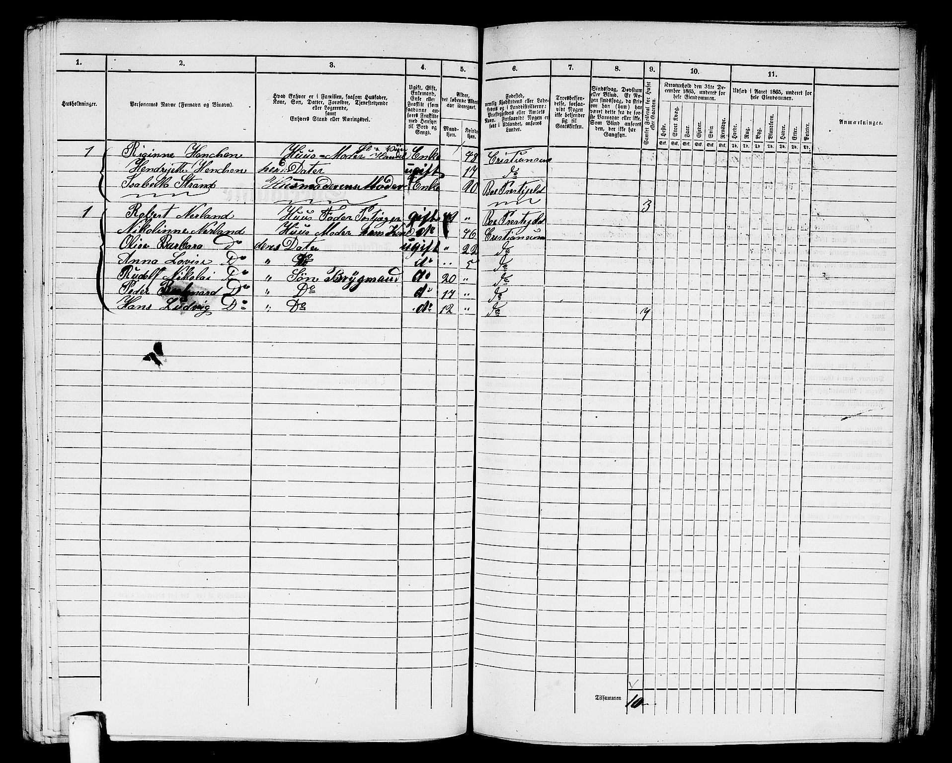 RA, 1865 census for Kristiansund/Kristiansund, 1865, p. 844