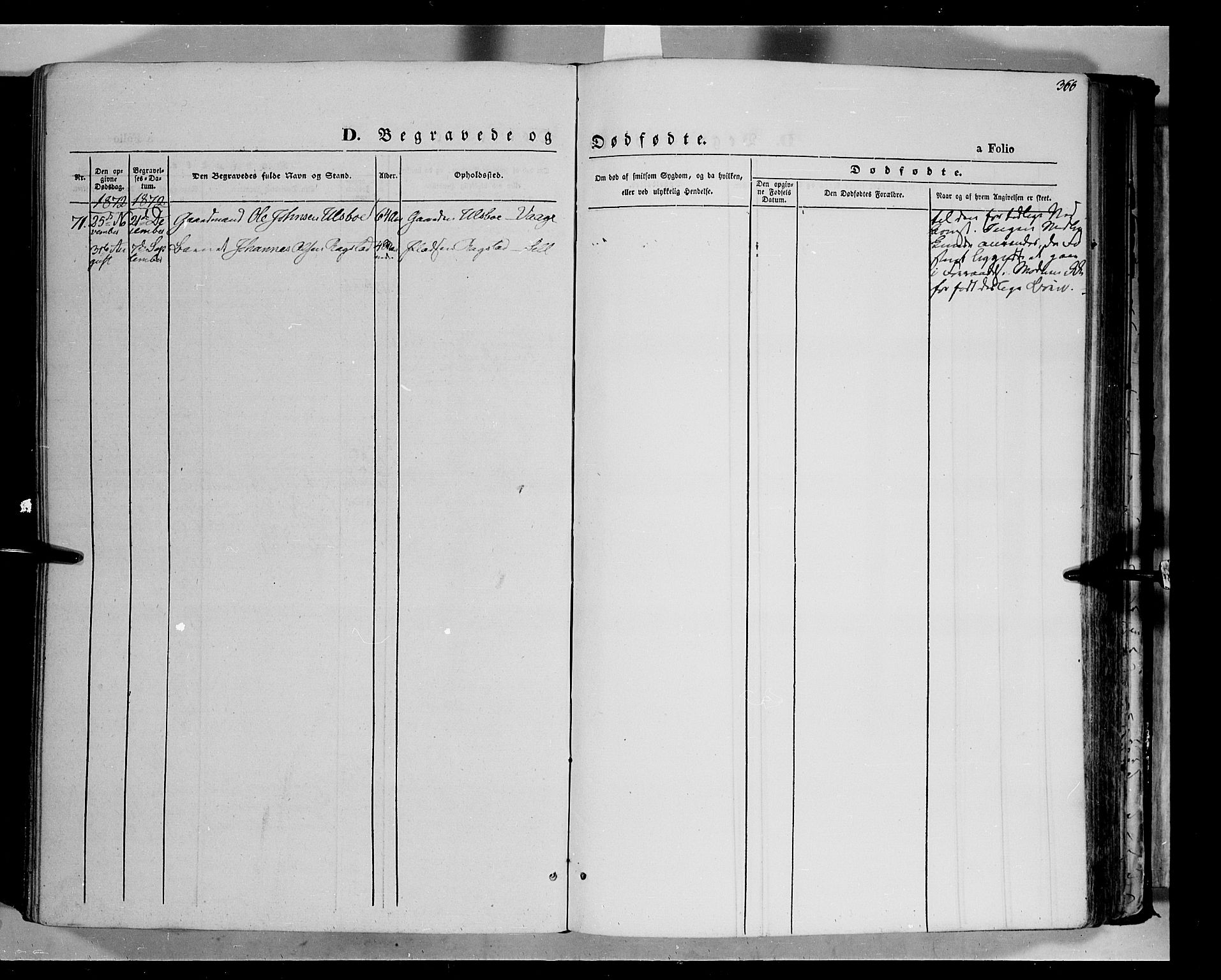 Vågå prestekontor, AV/SAH-PREST-076/H/Ha/Haa/L0006: Parish register (official) no. 6 /1, 1856-1872, p. 366