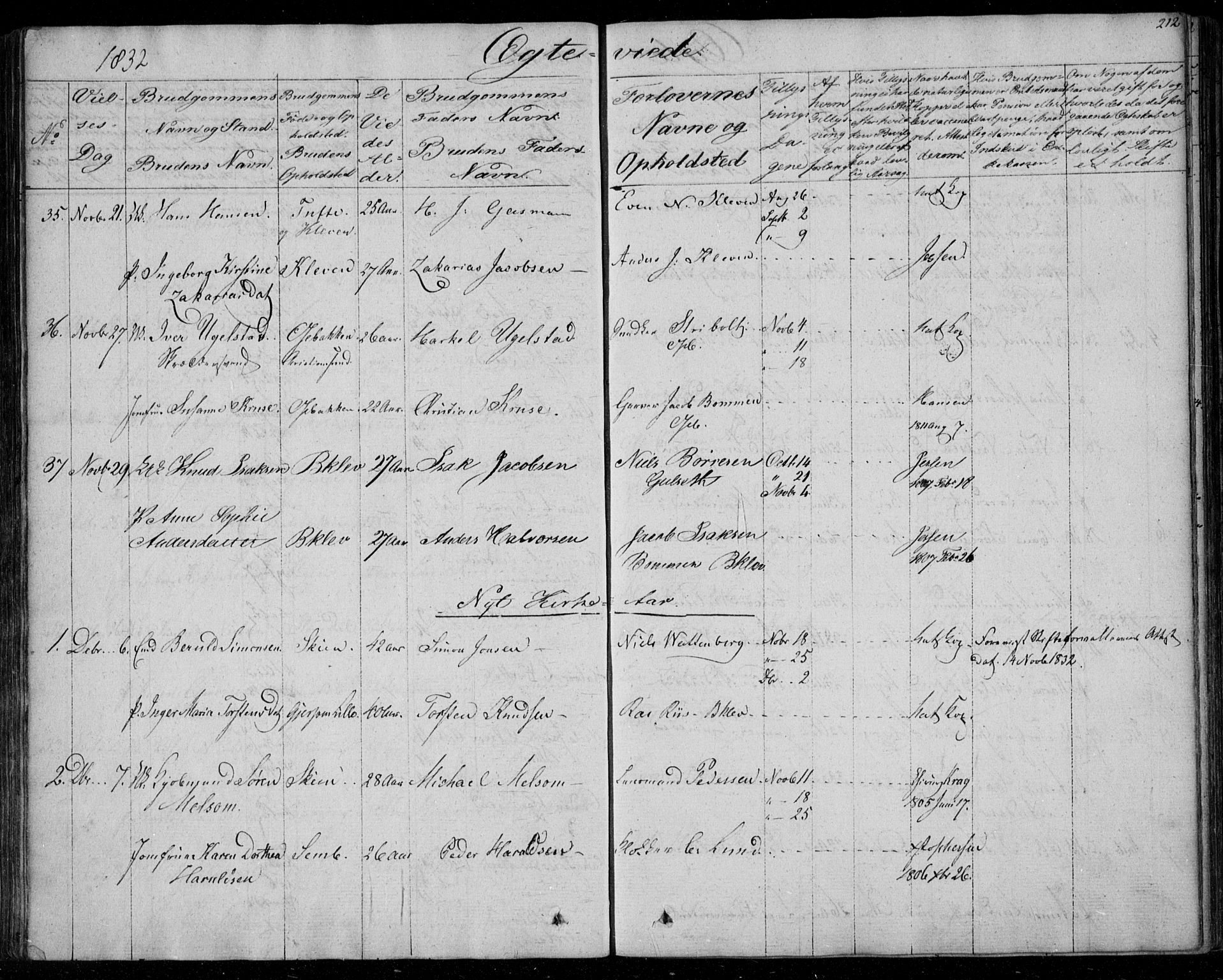 Gjerpen kirkebøker, SAKO/A-265/F/Fa/L0006: Parish register (official) no. I 6, 1829-1834, p. 212