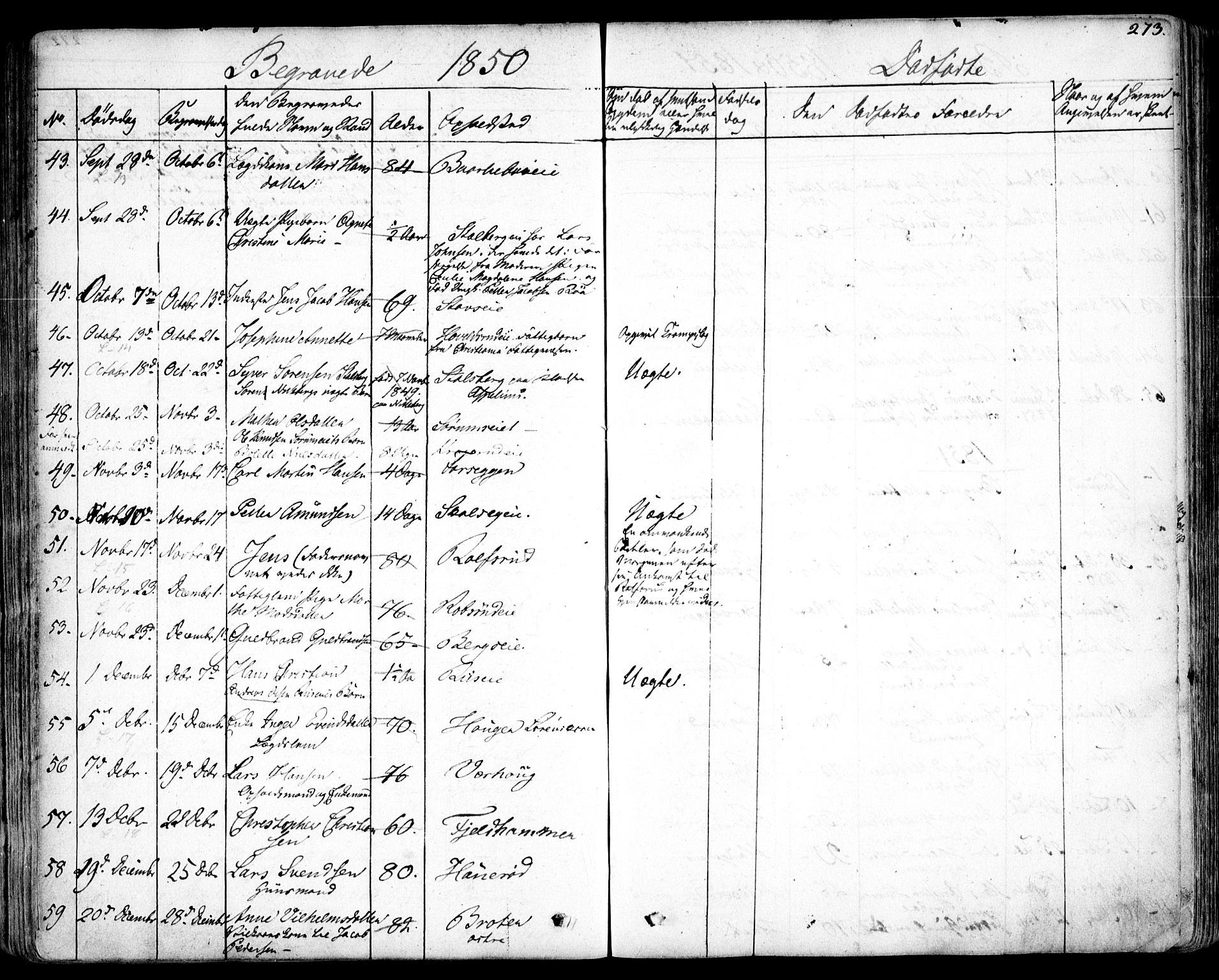 Skedsmo prestekontor Kirkebøker, AV/SAO-A-10033a/F/Fa/L0009: Parish register (official) no. I 9, 1830-1853, p. 273