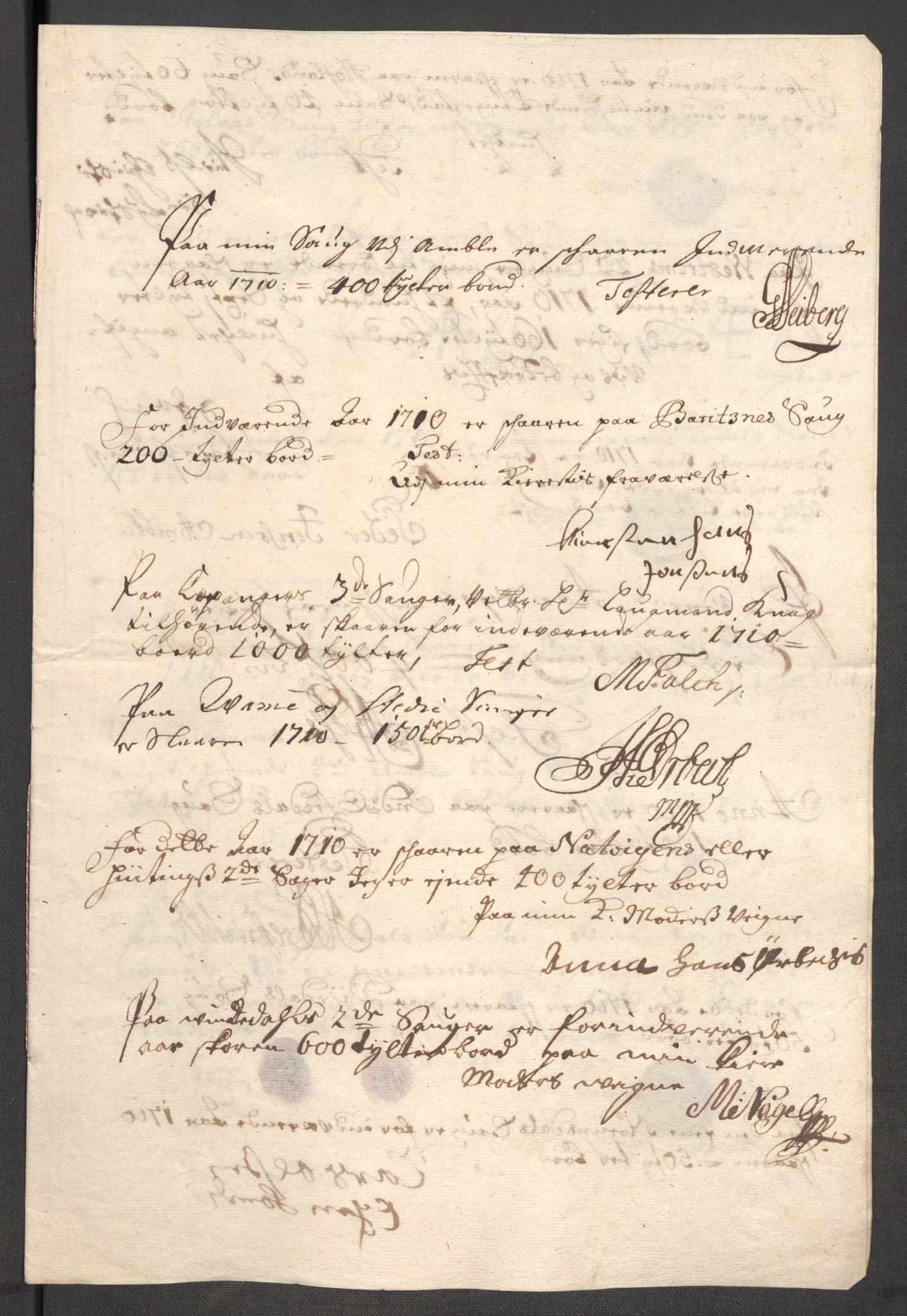 Rentekammeret inntil 1814, Reviderte regnskaper, Fogderegnskap, AV/RA-EA-4092/R52/L3316: Fogderegnskap Sogn, 1709-1710, p. 332