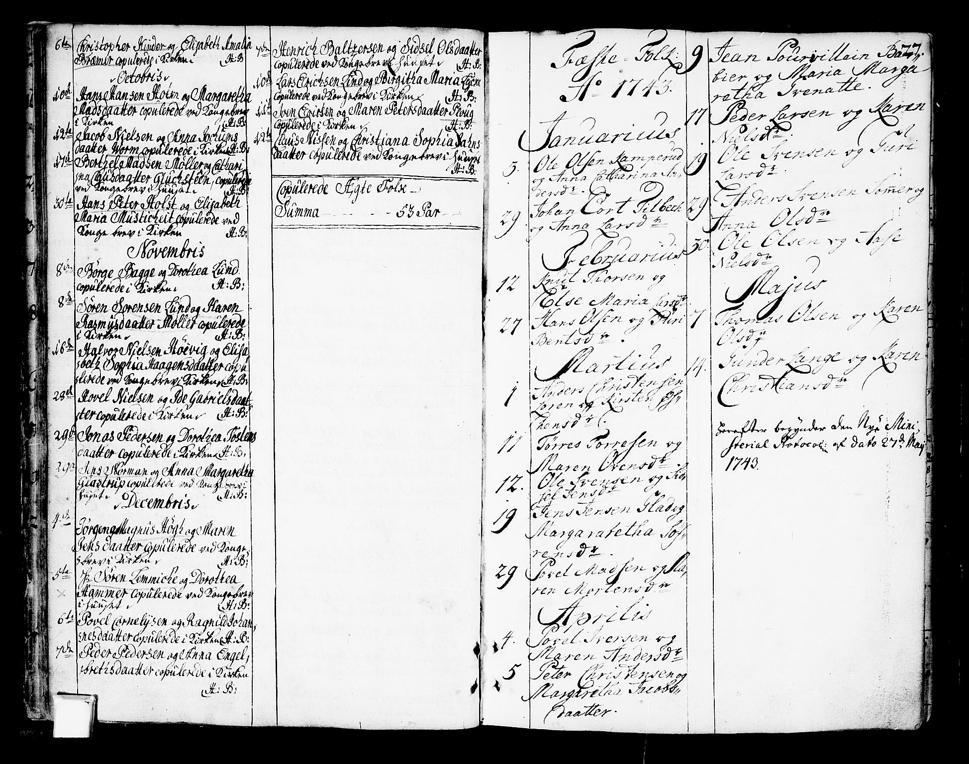 Oslo domkirke Kirkebøker, AV/SAO-A-10752/F/Fa/L0003: Parish register (official) no. 3, 1731-1743, p. 27