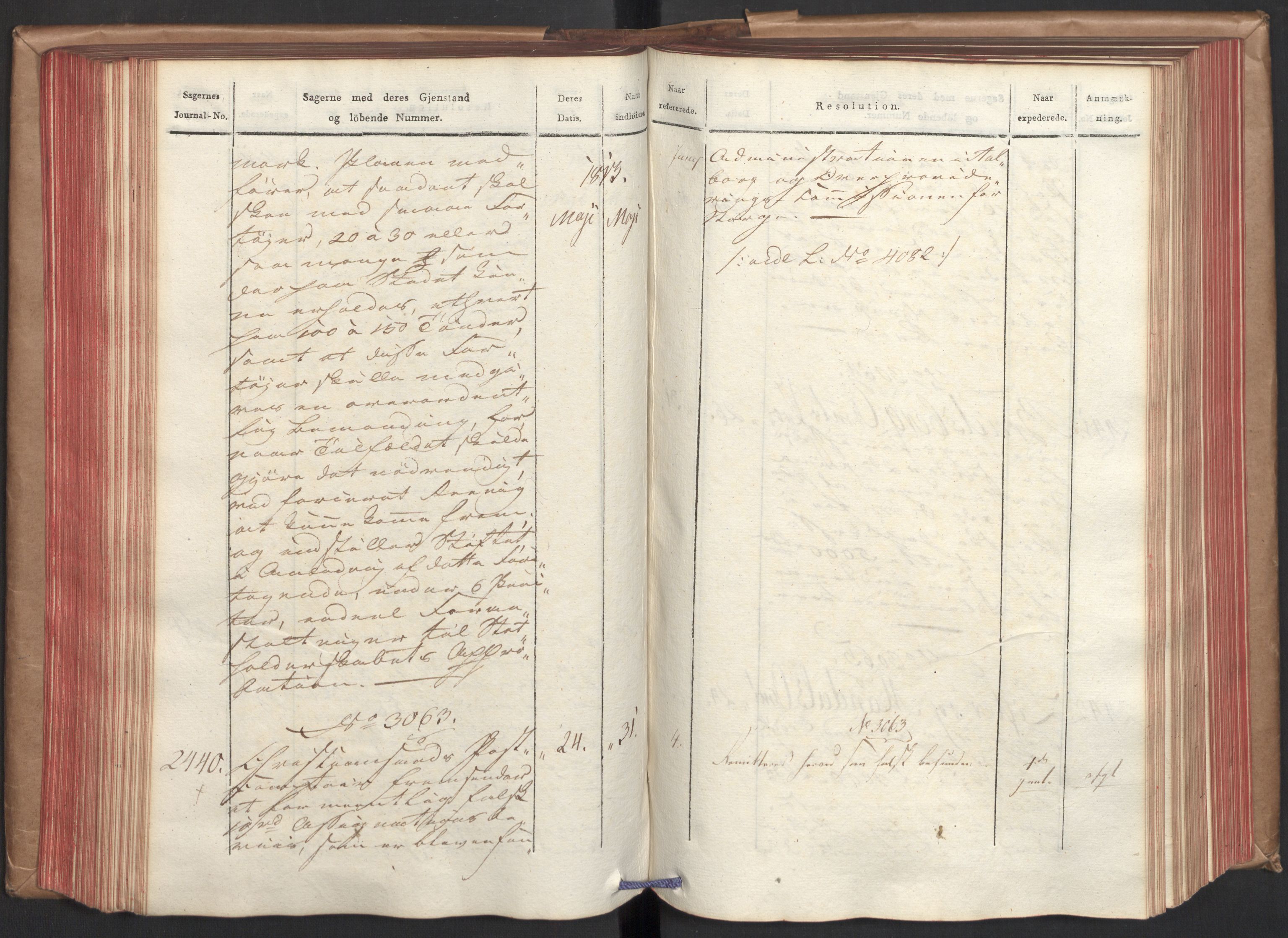 Stattholderembetet 1810-1814, 2. kontor (Kontor B), AV/RA-EA-5432/Ab/L0006: Referatprotokoll,  j.nr. 2262-2602,  l.nr. 2846-4172, 1813, p. 124