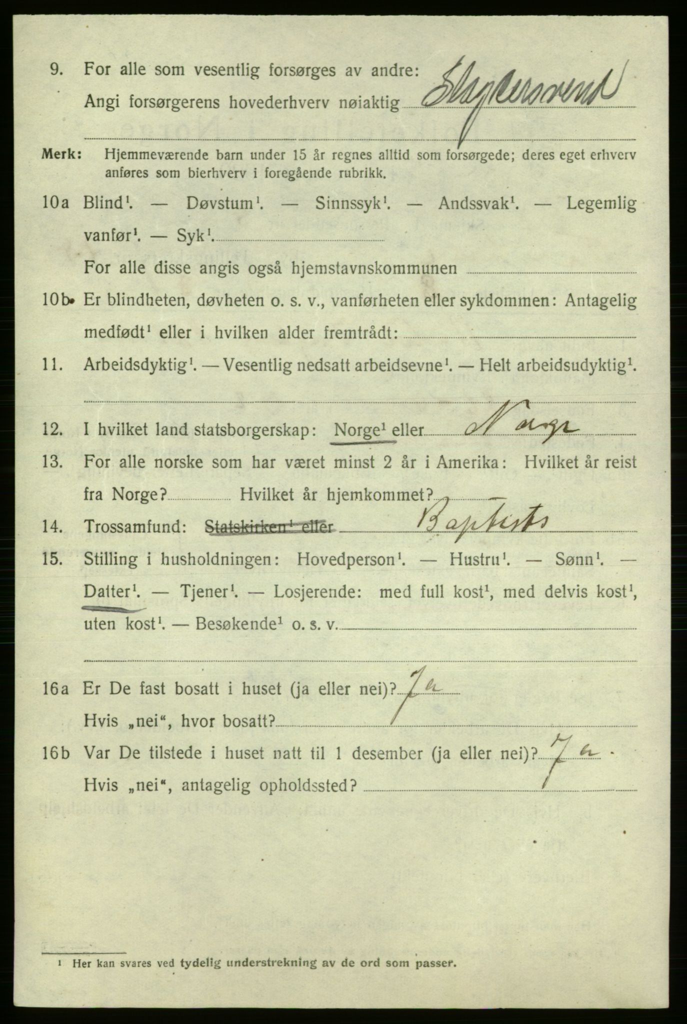 SAO, 1920 census for Fredrikshald, 1920, p. 27238