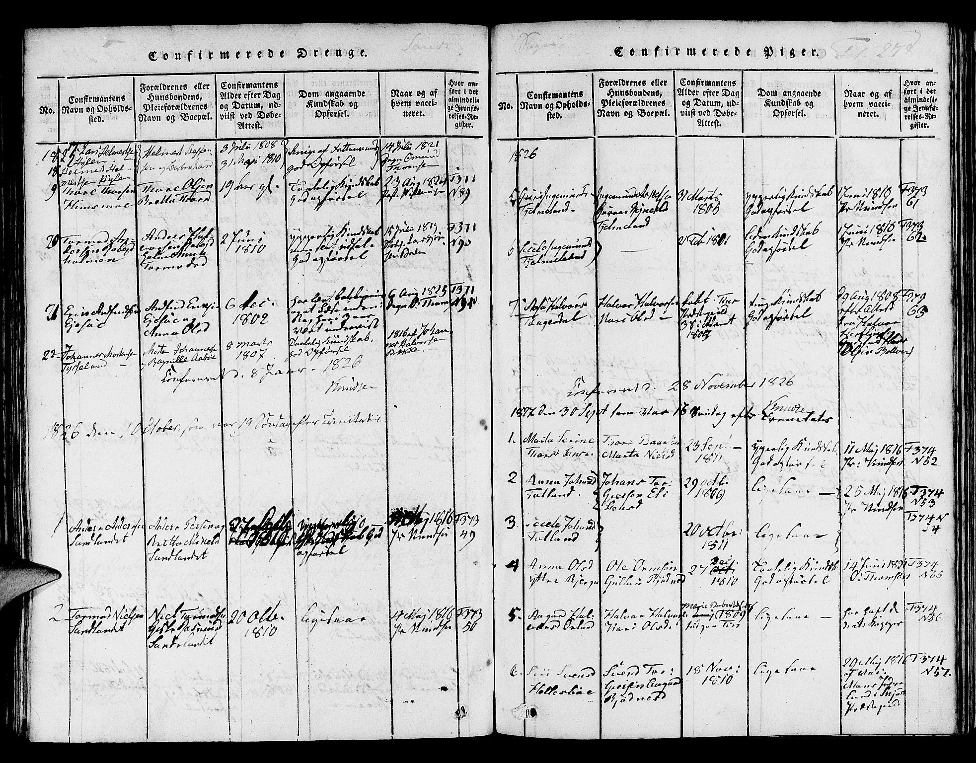 Jelsa sokneprestkontor, SAST/A-101842/01/V: Parish register (copy) no. B 1 /2, 1816-1828, p. 278