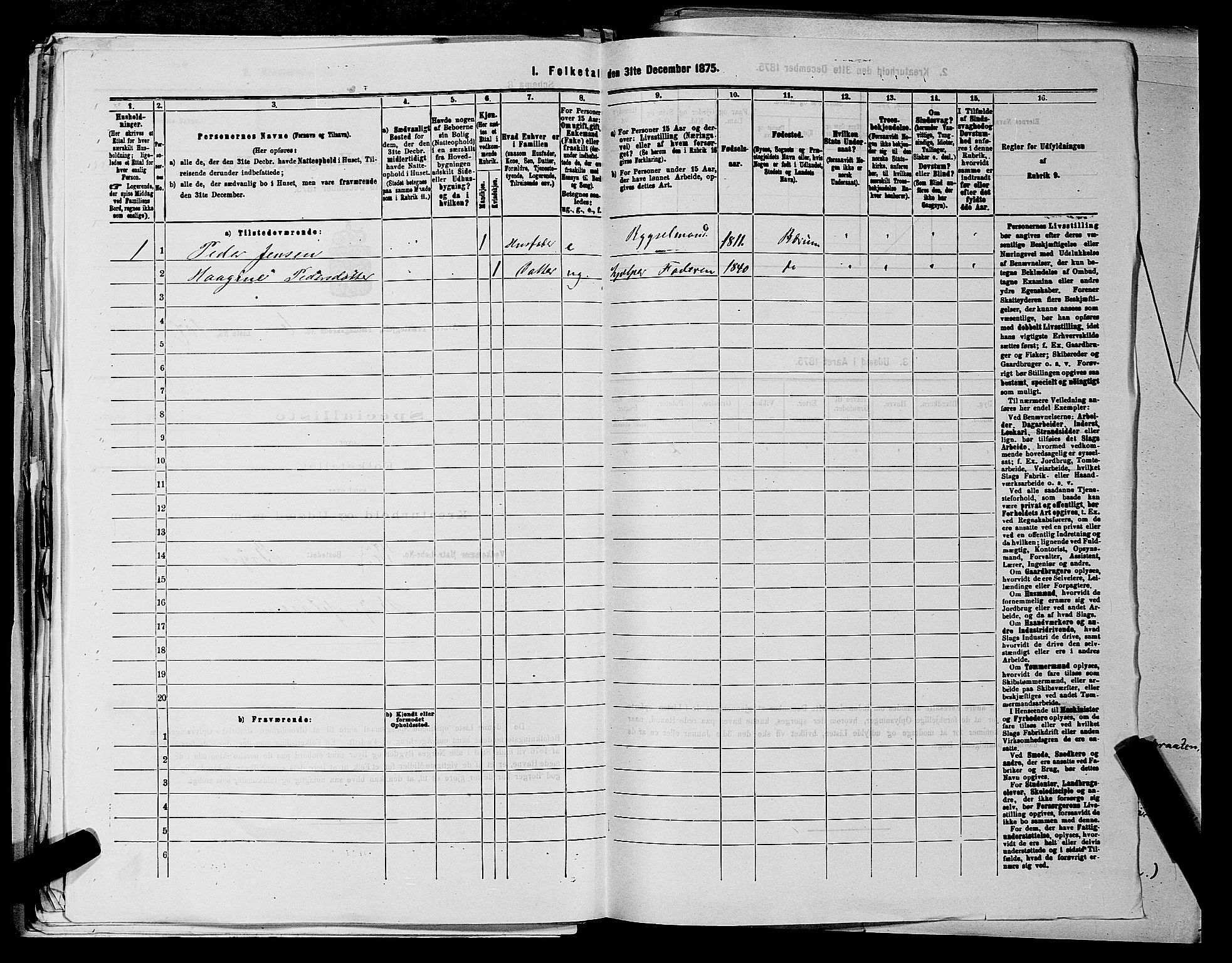 RA, 1875 census for 0220P Asker, 1875, p. 1382