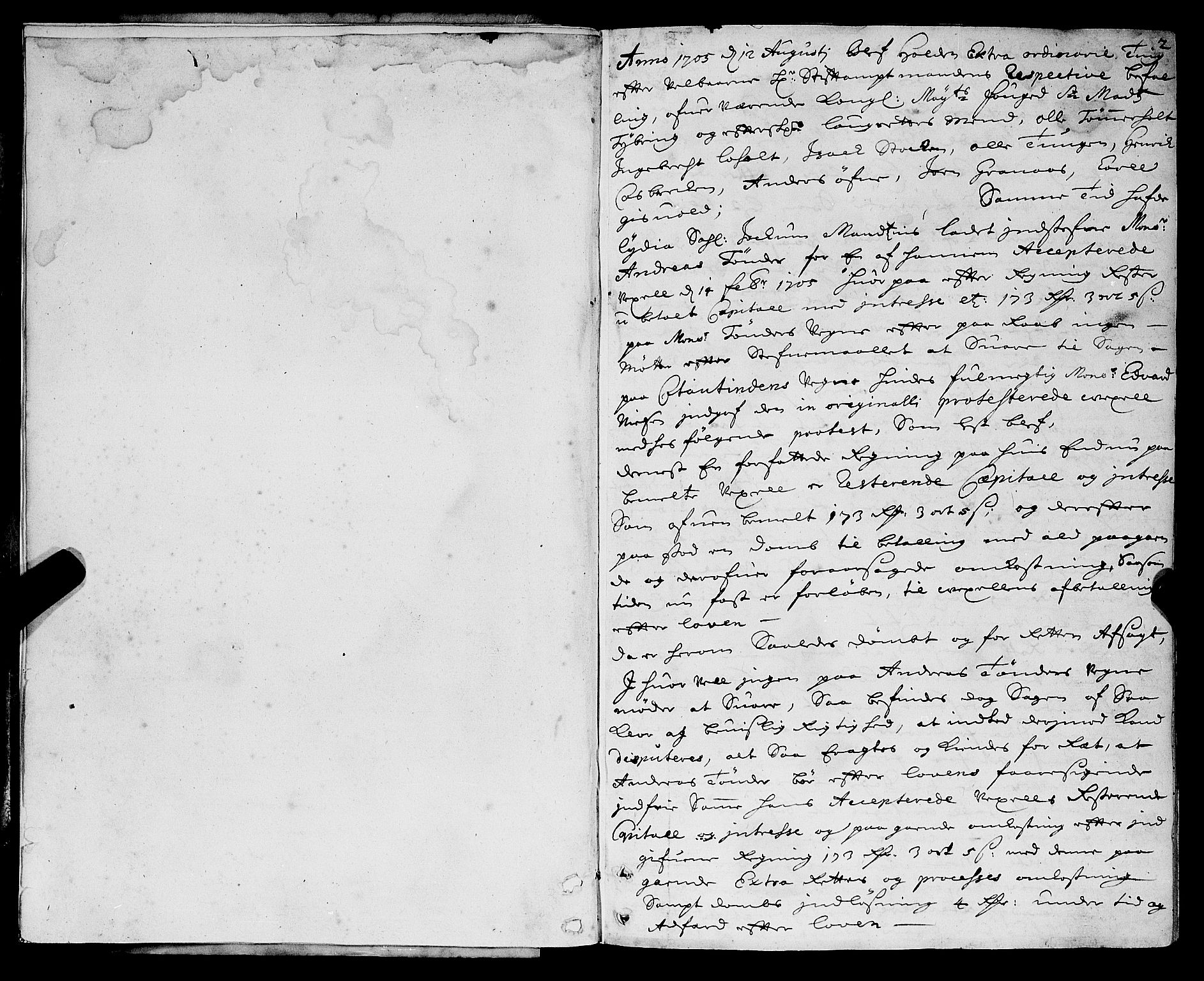 Strinda og Selbu sorenskriveri, AV/SAT-A-0015/1/1A/L0004: Tingbok 3, 1705-1709, p. 1b-2a