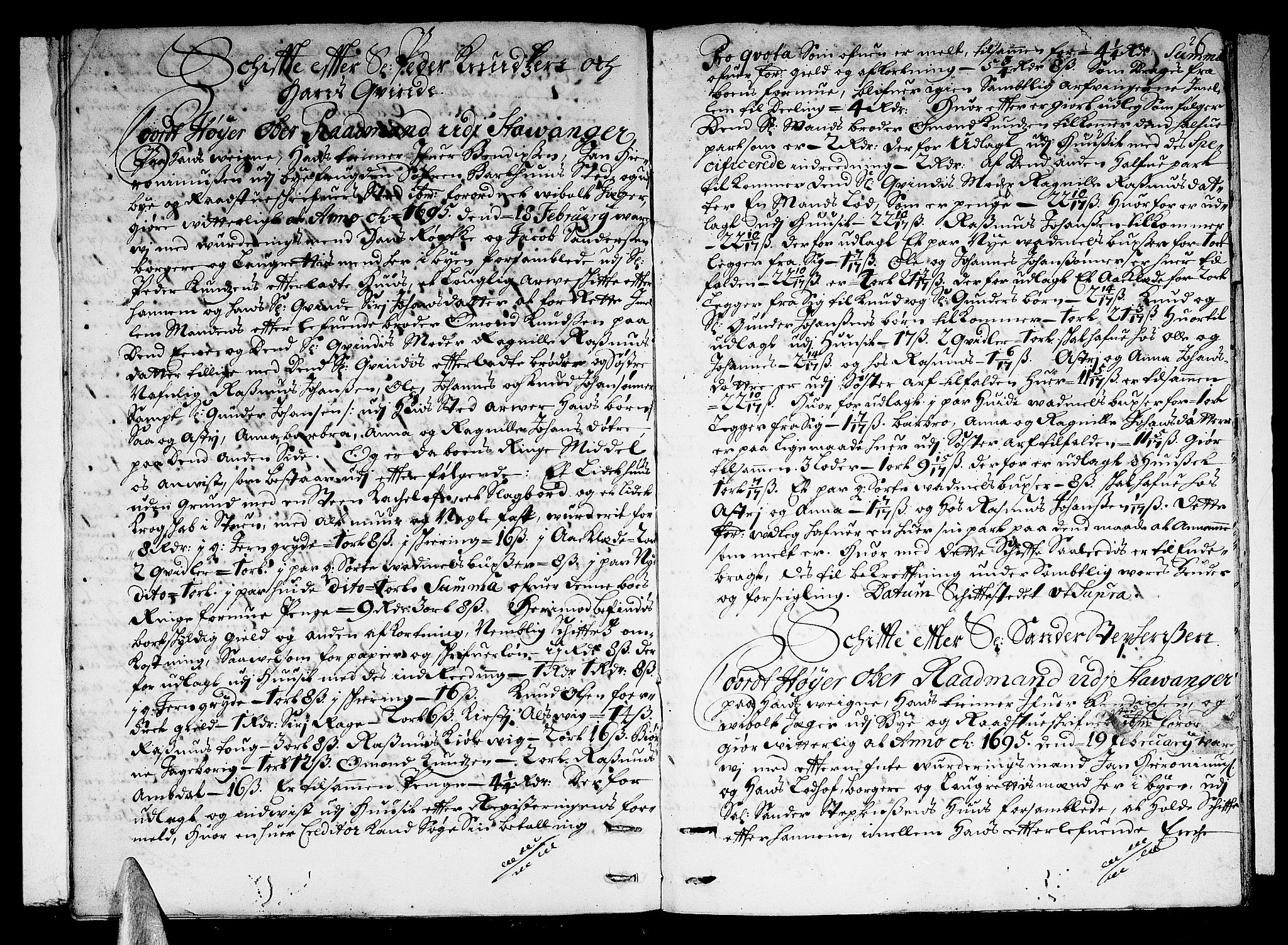 Stavanger byfogd, AV/SAST-A-101408/001/5/50/503BB/L0003: Skifteprotokoll, 1695-1707, p. 5b-6a