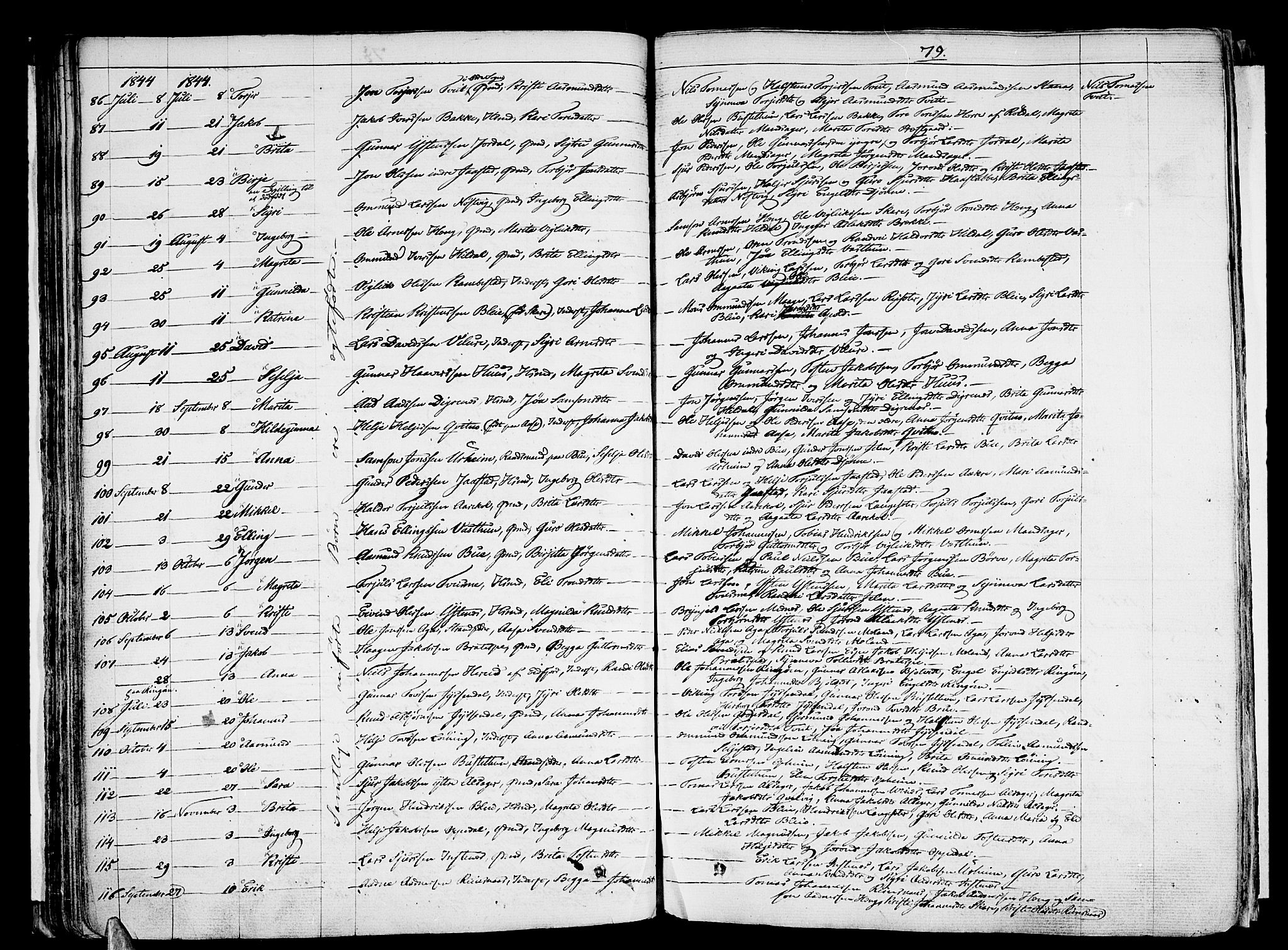 Ullensvang sokneprestembete, SAB/A-78701/H/Haa: Parish register (official) no. A 10, 1825-1853, p. 79