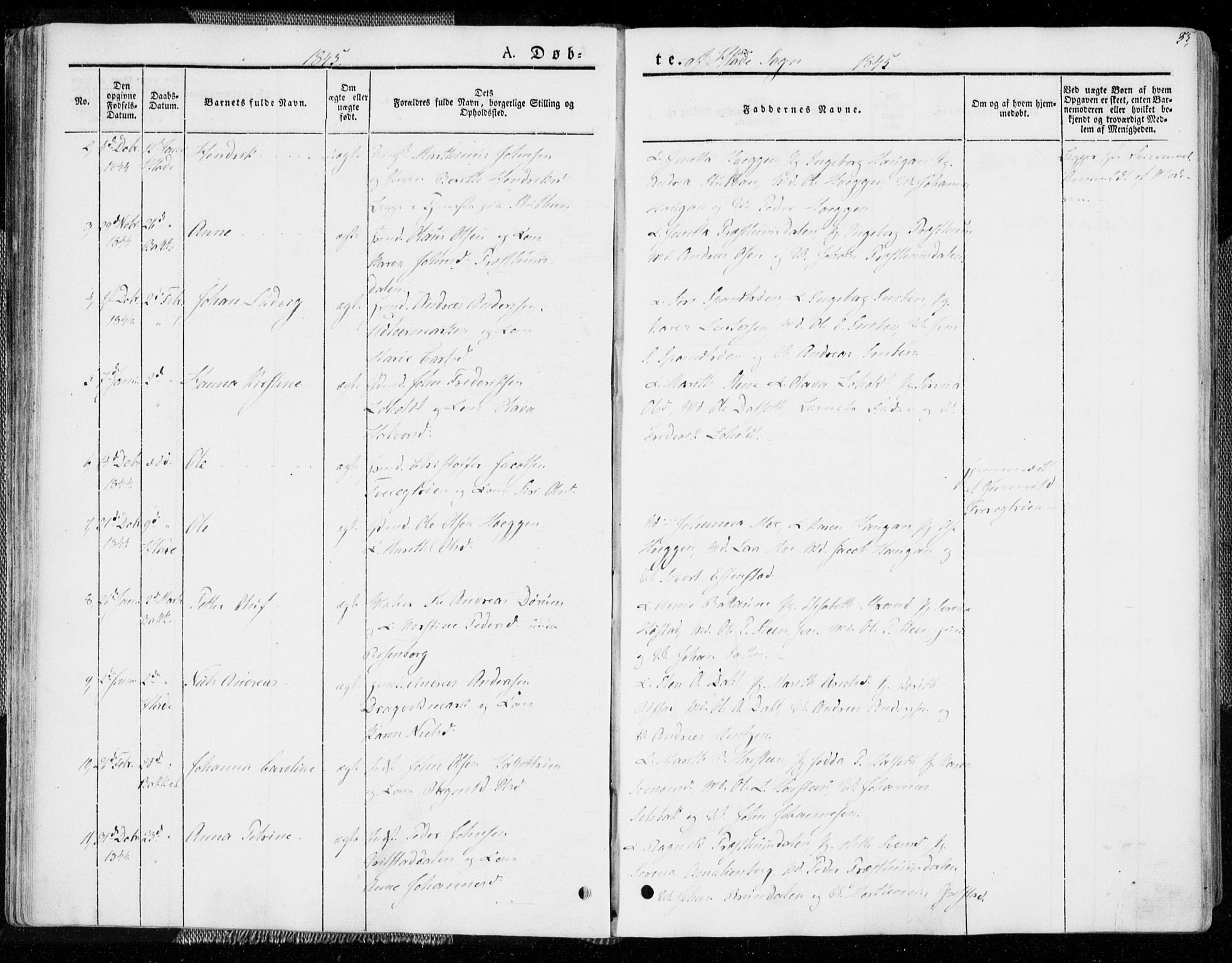 Ministerialprotokoller, klokkerbøker og fødselsregistre - Sør-Trøndelag, SAT/A-1456/606/L0290: Parish register (official) no. 606A05, 1841-1847, p. 55