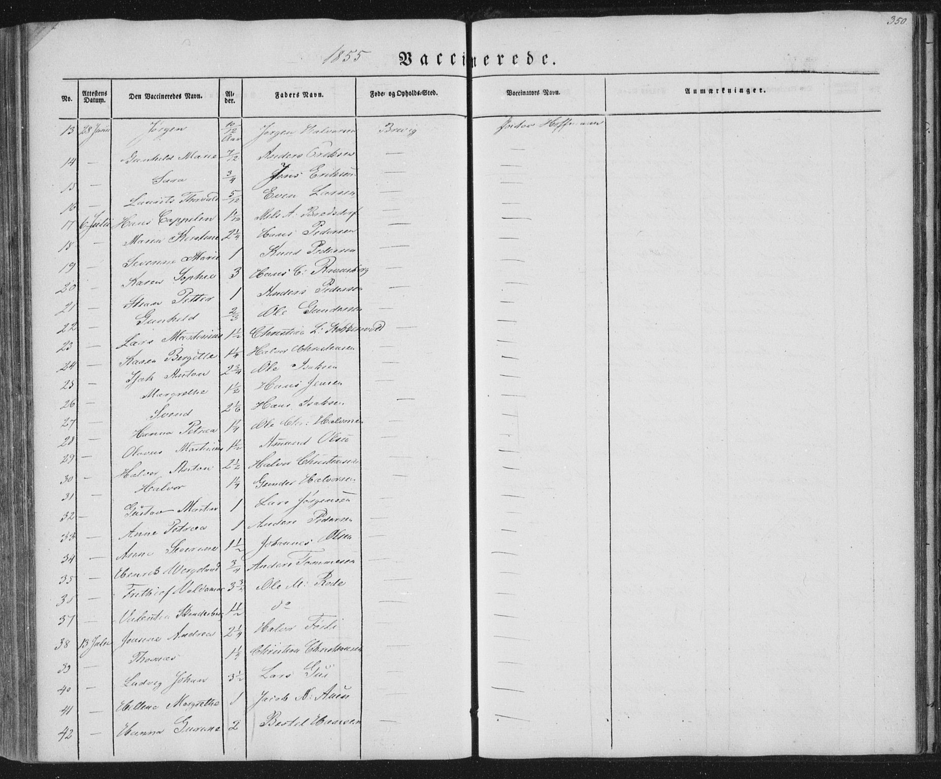 Brevik kirkebøker, SAKO/A-255/F/Fa/L0005: Parish register (official) no. 5, 1847-1865, p. 350