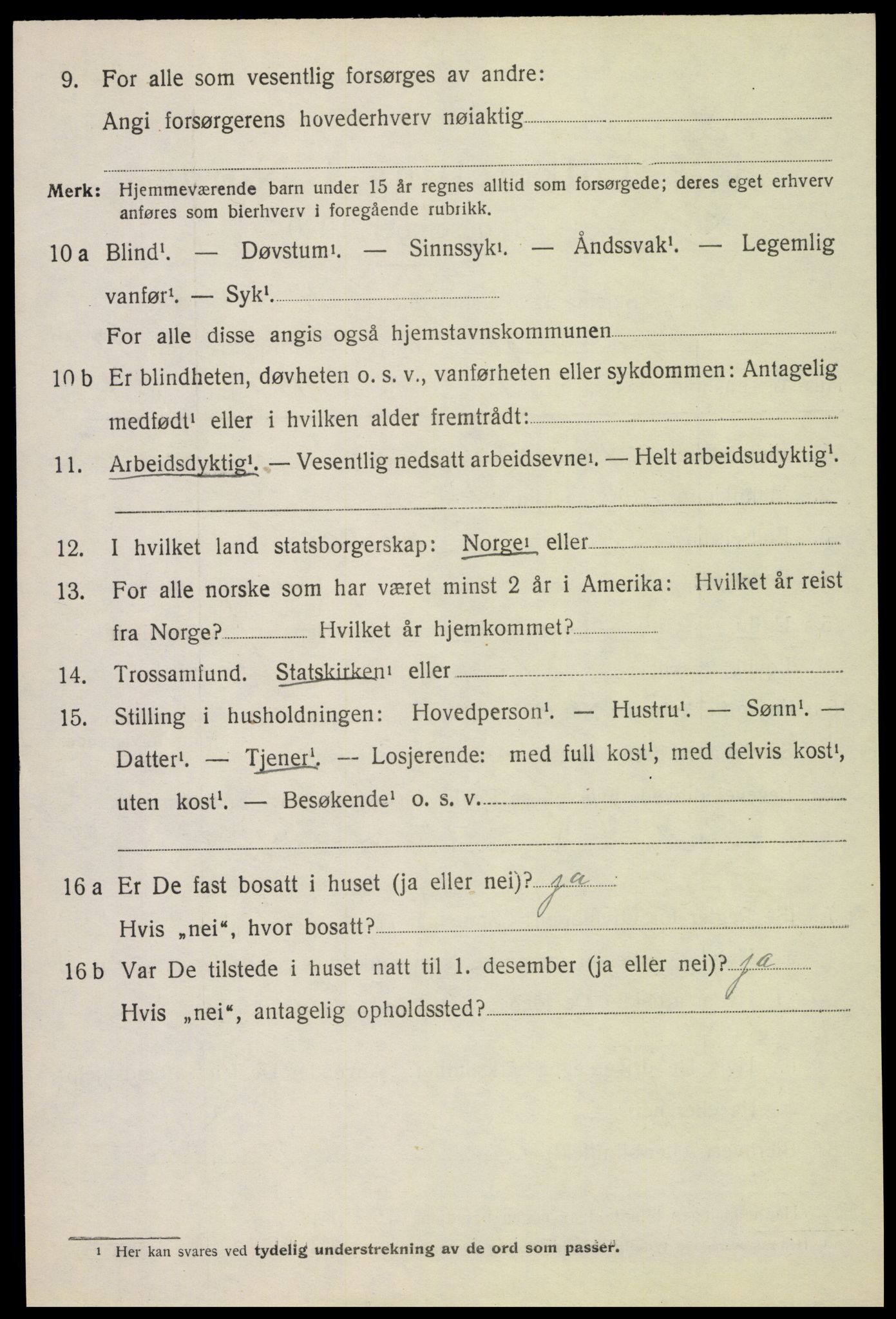 SAH, 1920 census for Romedal, 1920, p. 12604