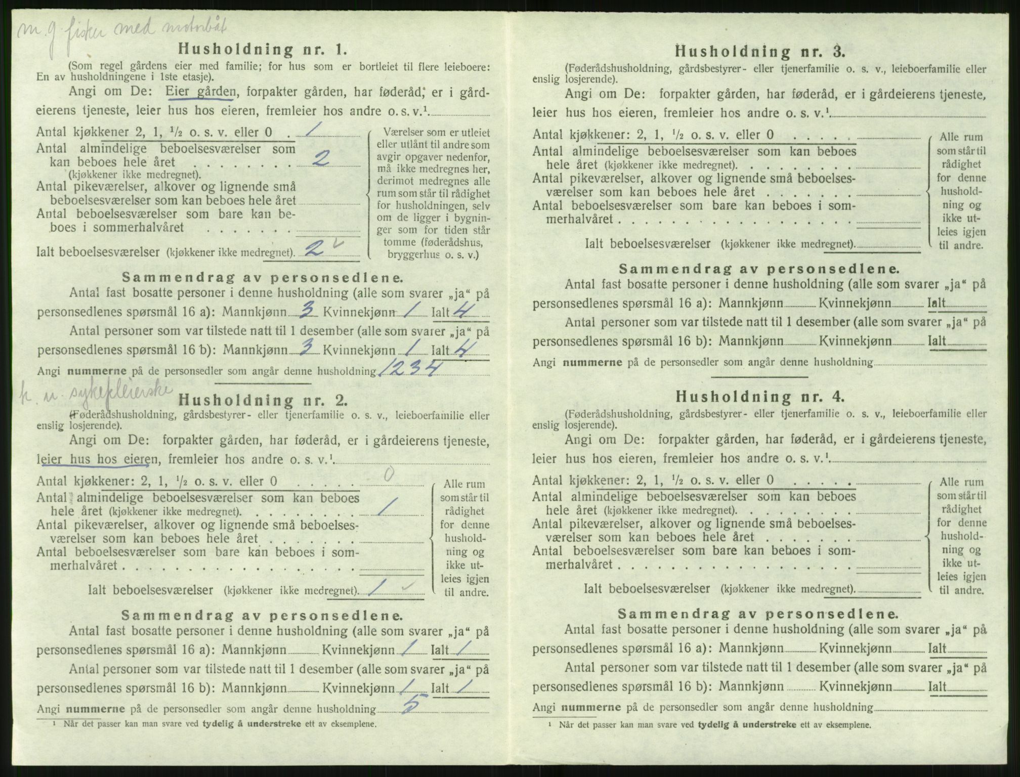 SAT, 1920 census for Hareid, 1920, p. 616