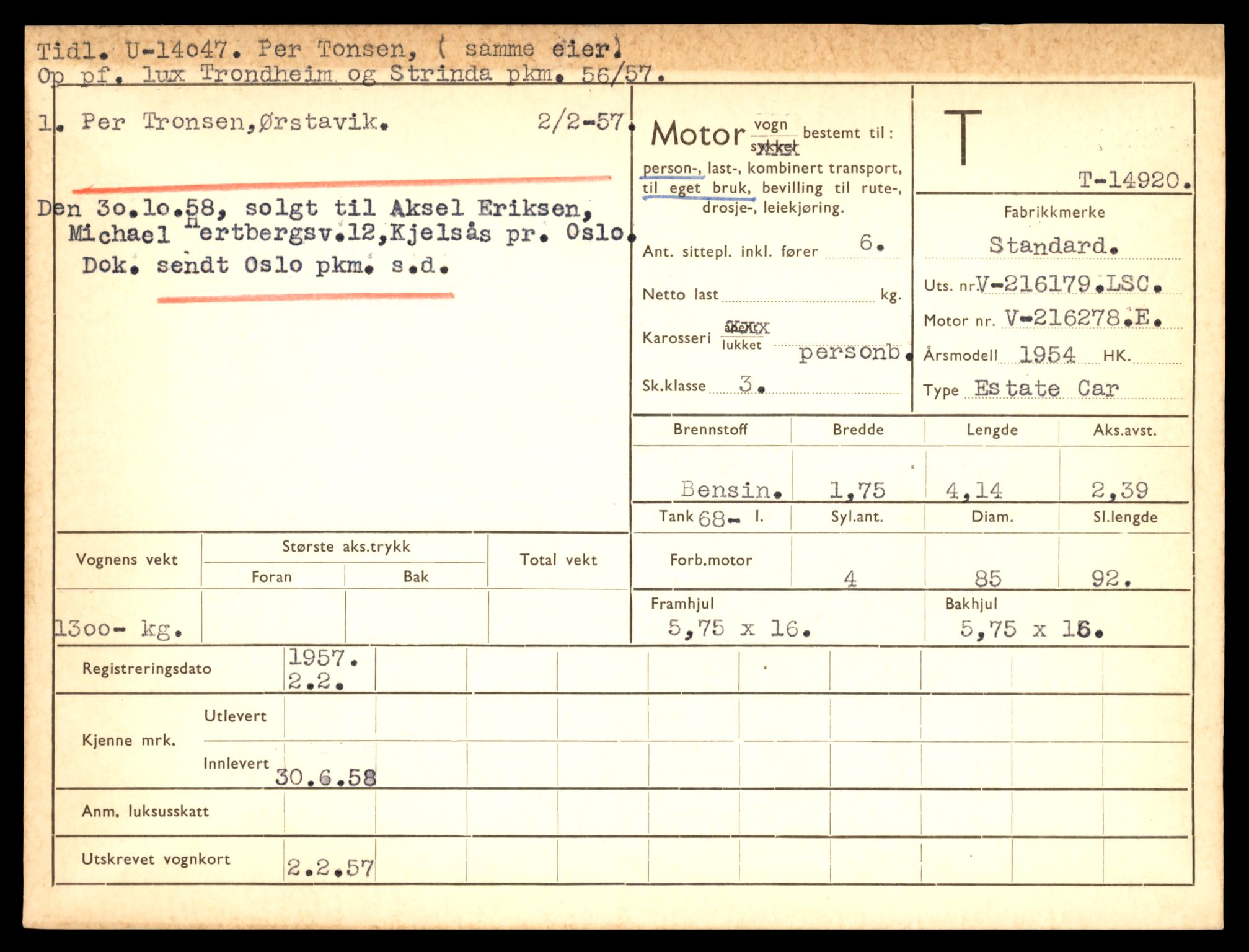 Møre og Romsdal vegkontor - Ålesund trafikkstasjon, AV/SAT-A-4099/F/Fe/L0049: Registreringskort for kjøretøy T 14864 - T 18613, 1927-1998, p. 1299