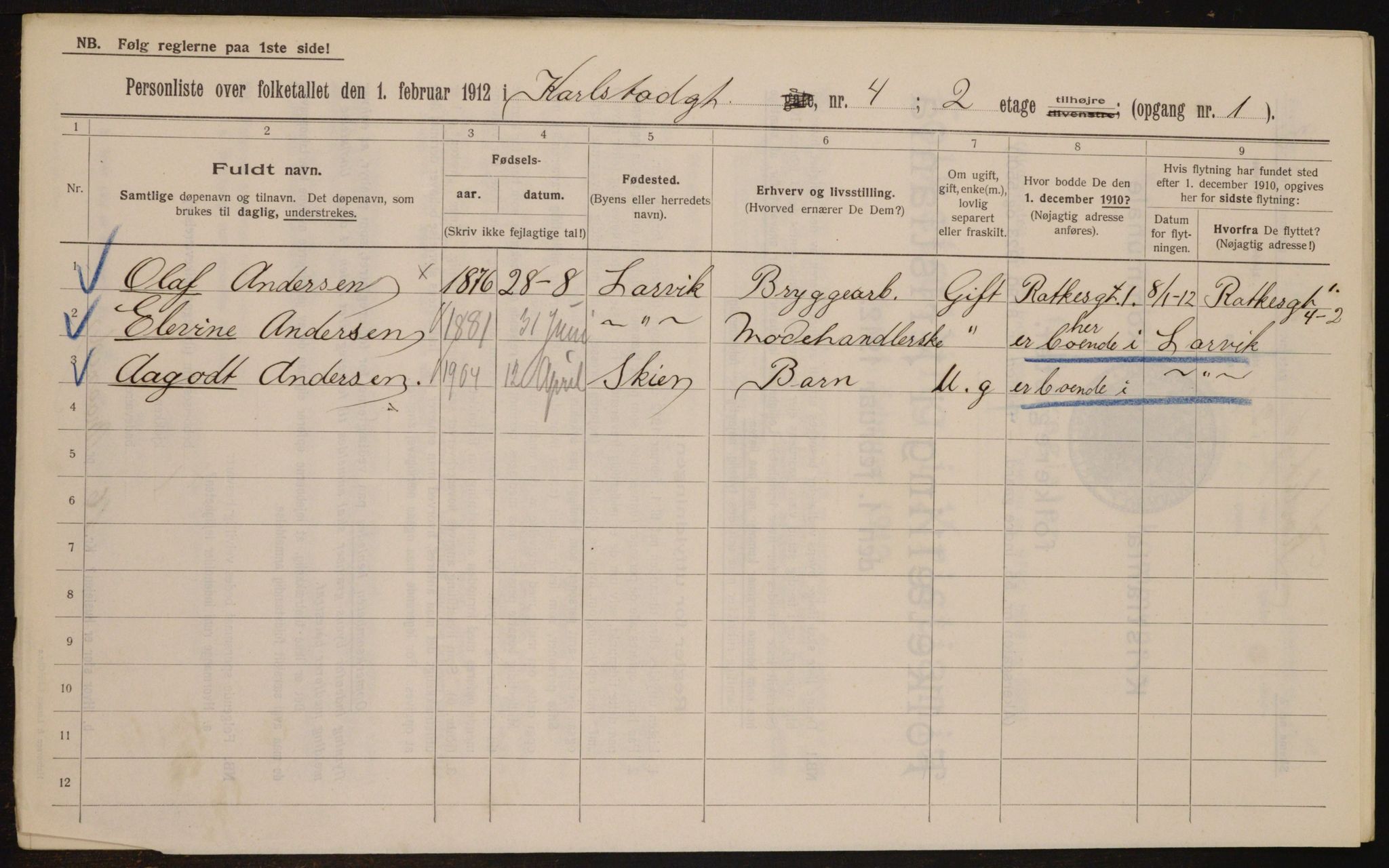 OBA, Municipal Census 1912 for Kristiania, 1912, p. 49286