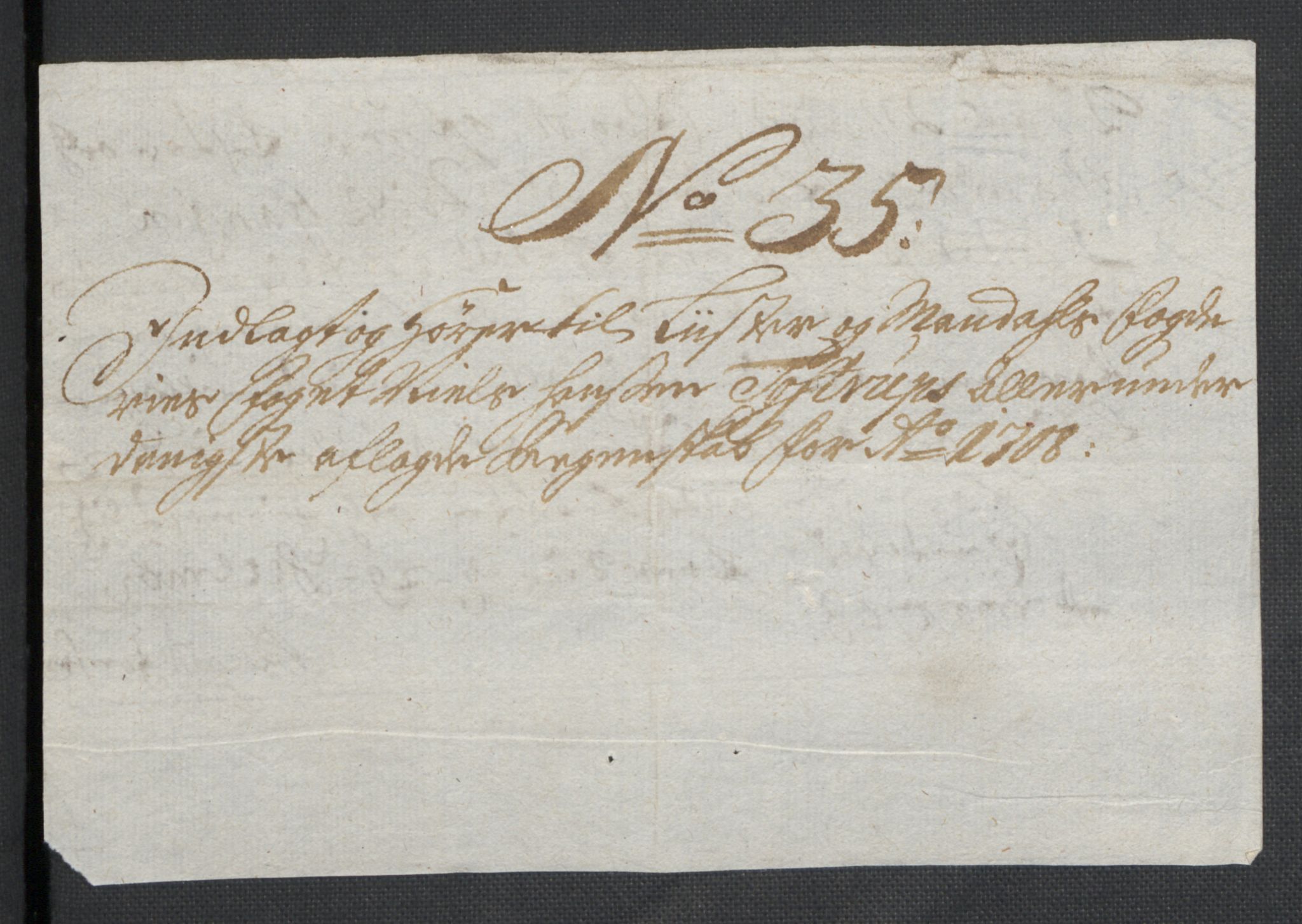 Rentekammeret inntil 1814, Reviderte regnskaper, Fogderegnskap, RA/EA-4092/R43/L2552: Fogderegnskap Lista og Mandal, 1705-1709, p. 171