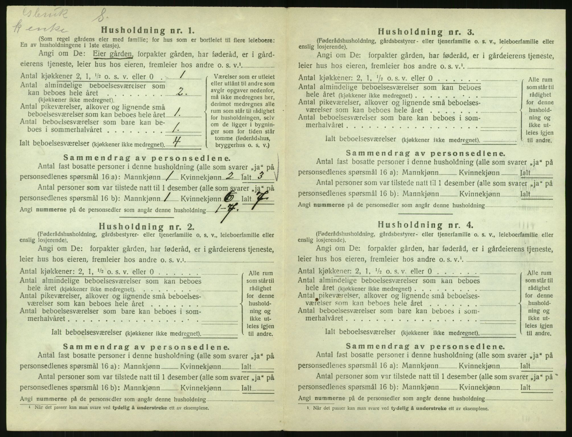 SAK, 1920 census for Høvåg, 1920, p. 509