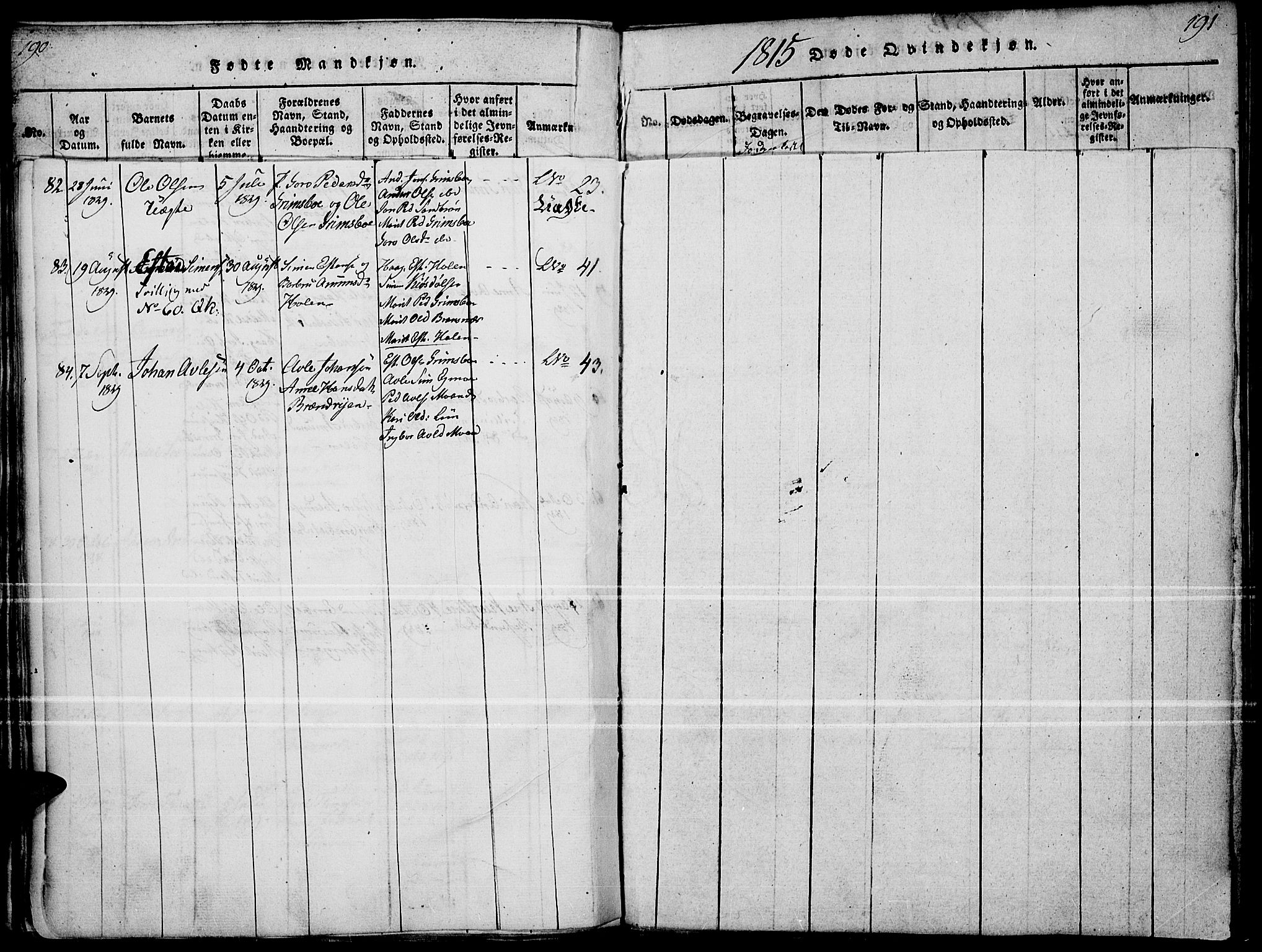 Tynset prestekontor, AV/SAH-PREST-058/H/Ha/Haa/L0018: Parish register (official) no. 18, 1815-1829