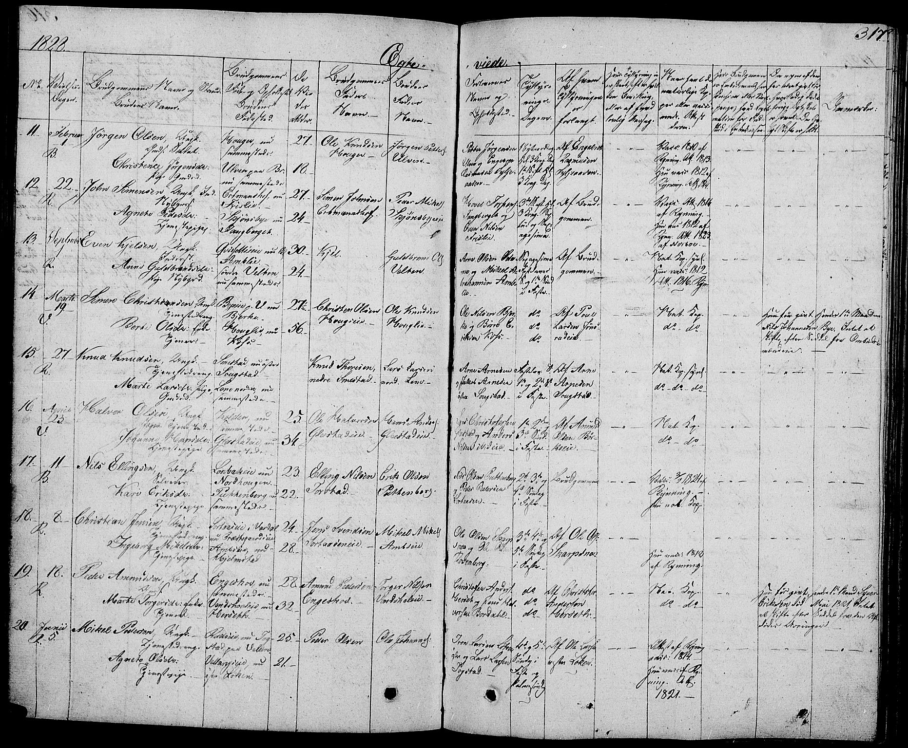 Ringsaker prestekontor, AV/SAH-PREST-014/L/La/L0004: Parish register (copy) no. 4, 1827-1838, p. 317